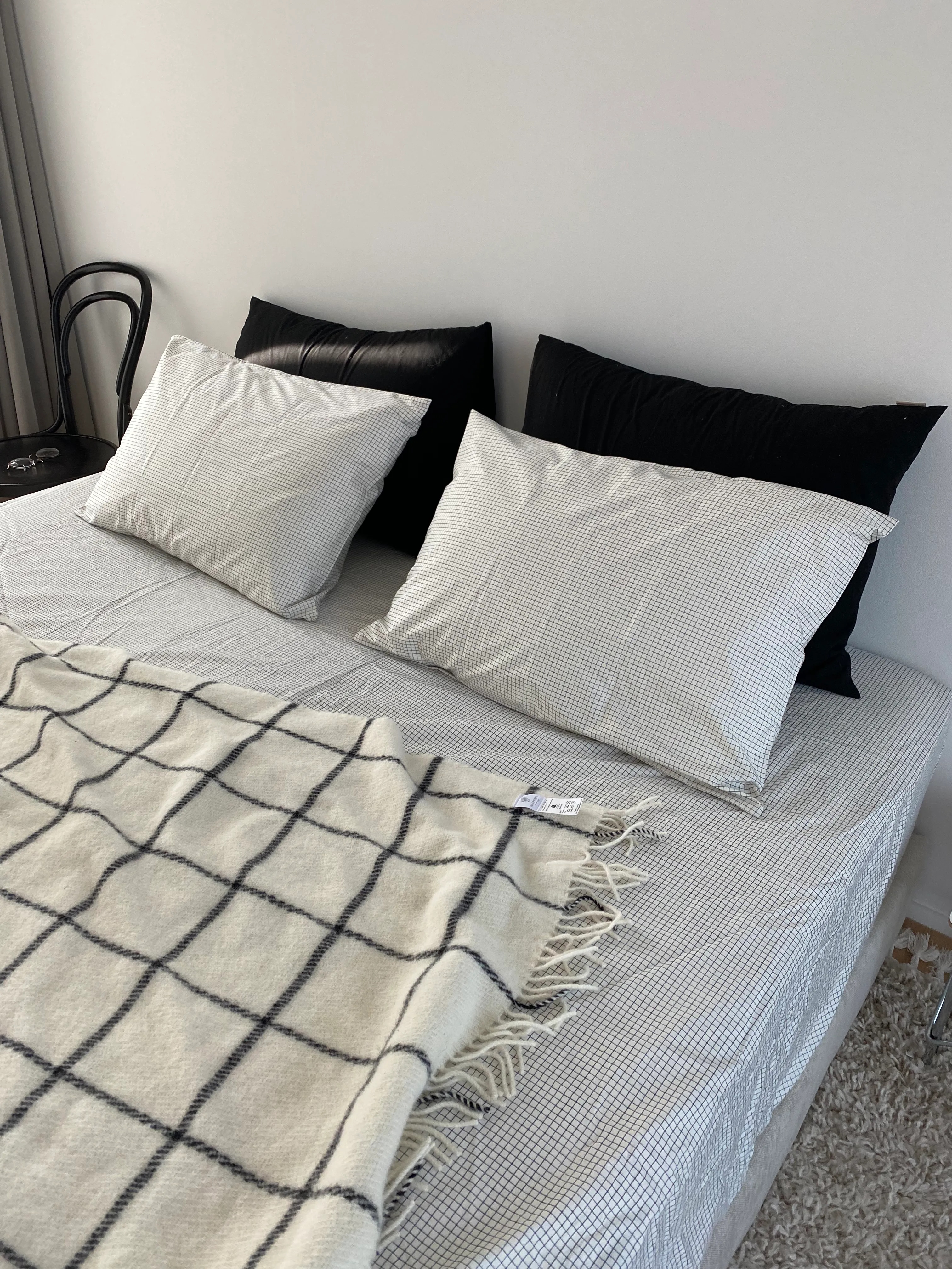 Almond Check Pattern Pure Cotton Duvet Cover & Fitted Sheet user photo