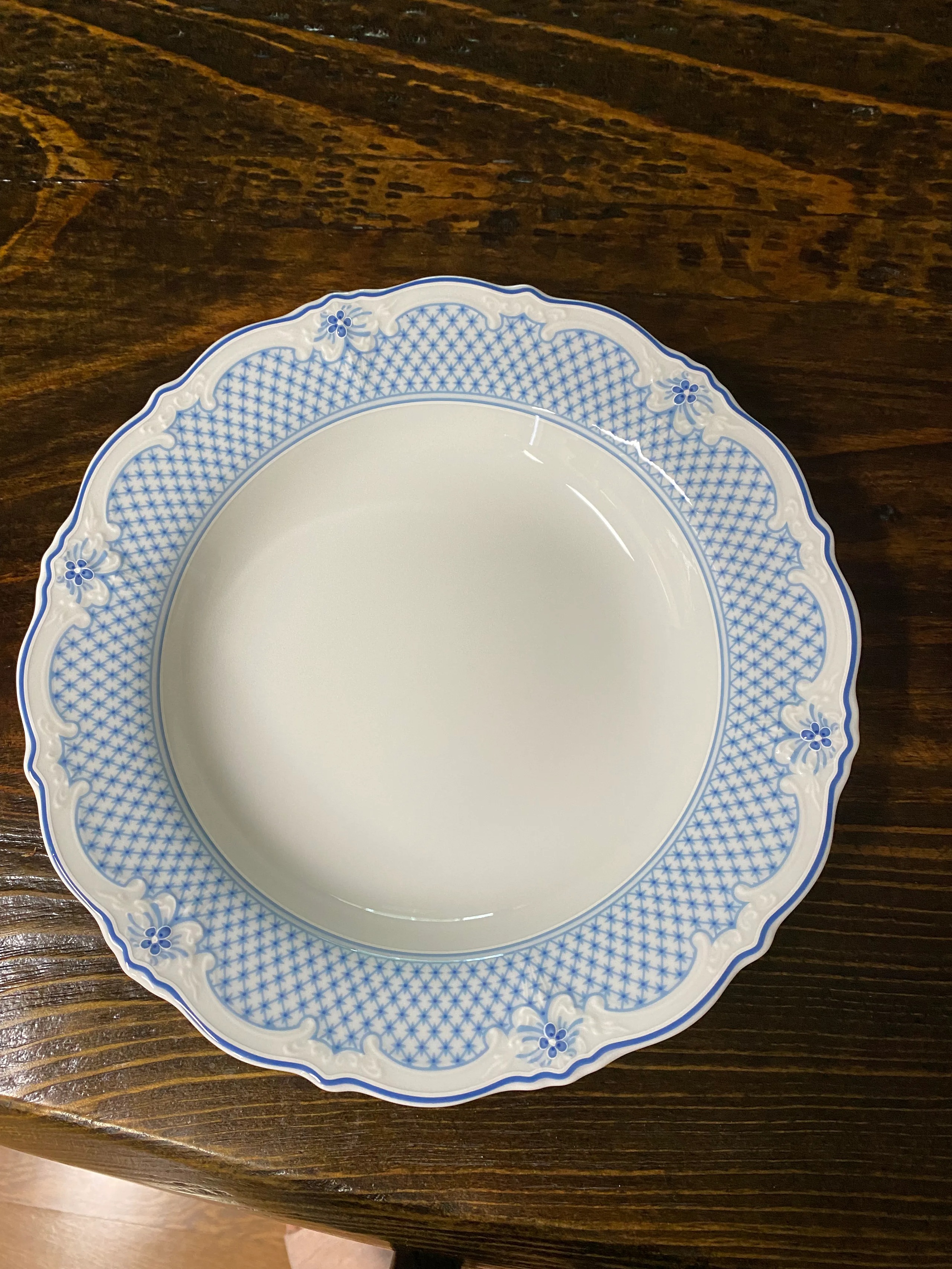 Hutschenreuther Estelle グリッドリムプレート 深型 24cm［2色