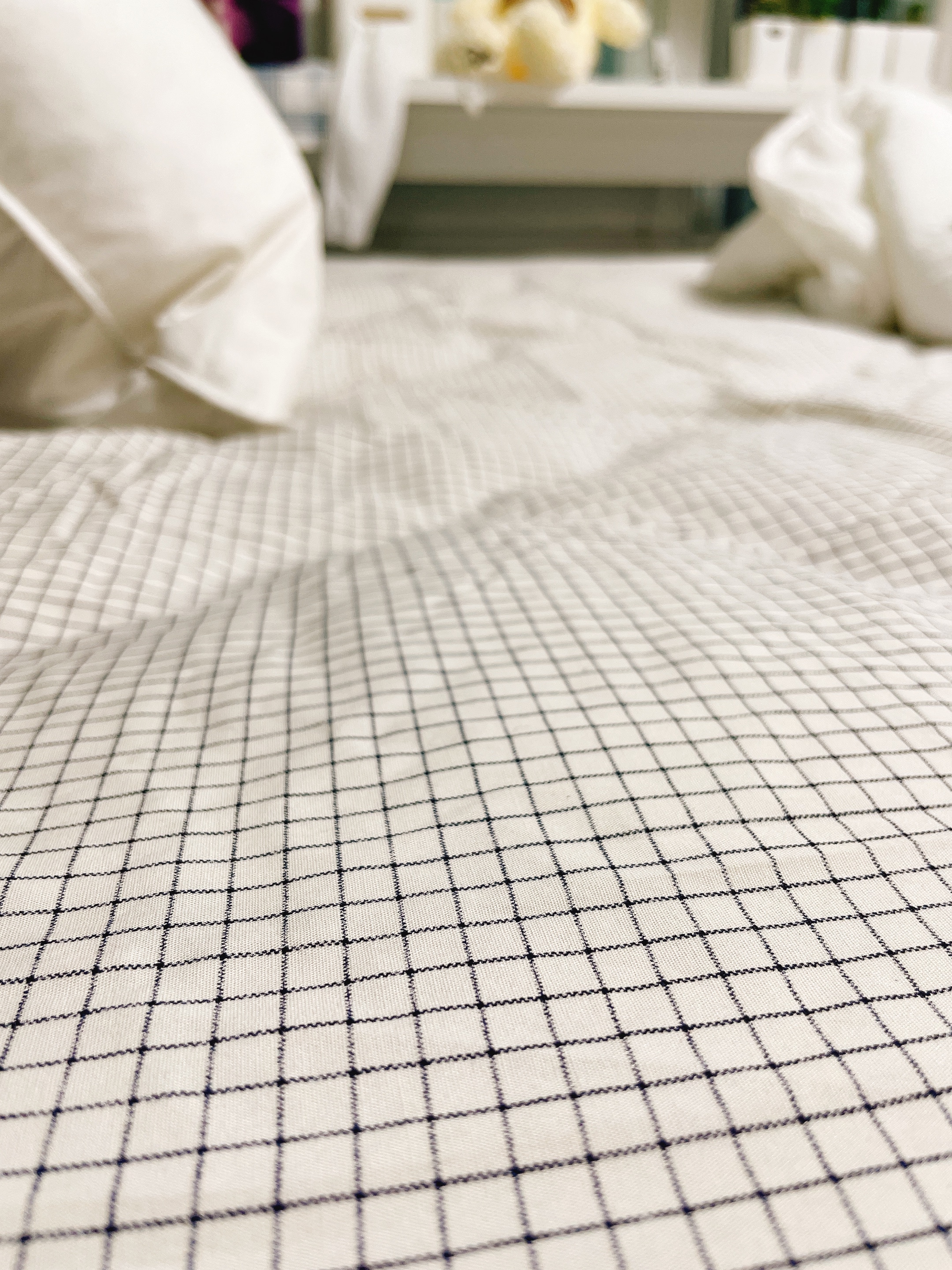 Almond Check Pattern Pure Cotton Duvet Cover & Fitted Sheet user photo
