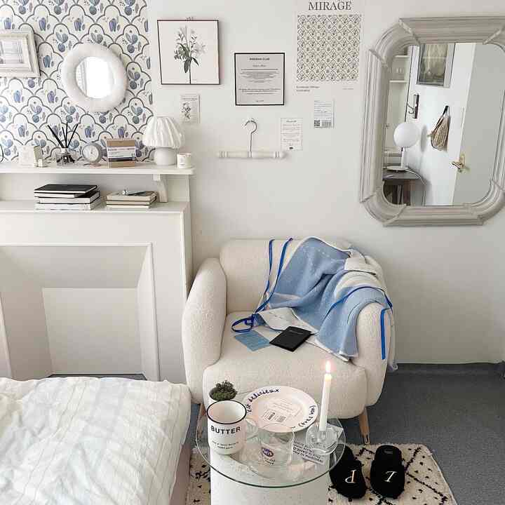 ARGYLE ニット ブランケット［3色］を使ったコーディネート 3