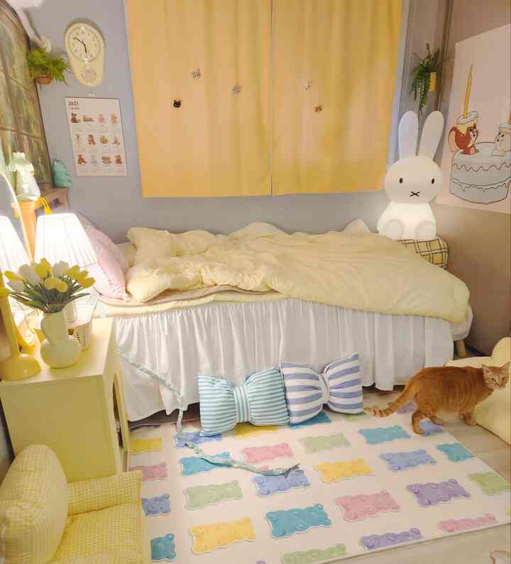 遮光カーテン マジックテープ/ポール通しタイプ［10色・2種・7サイズ］を使ったコーディネート 2