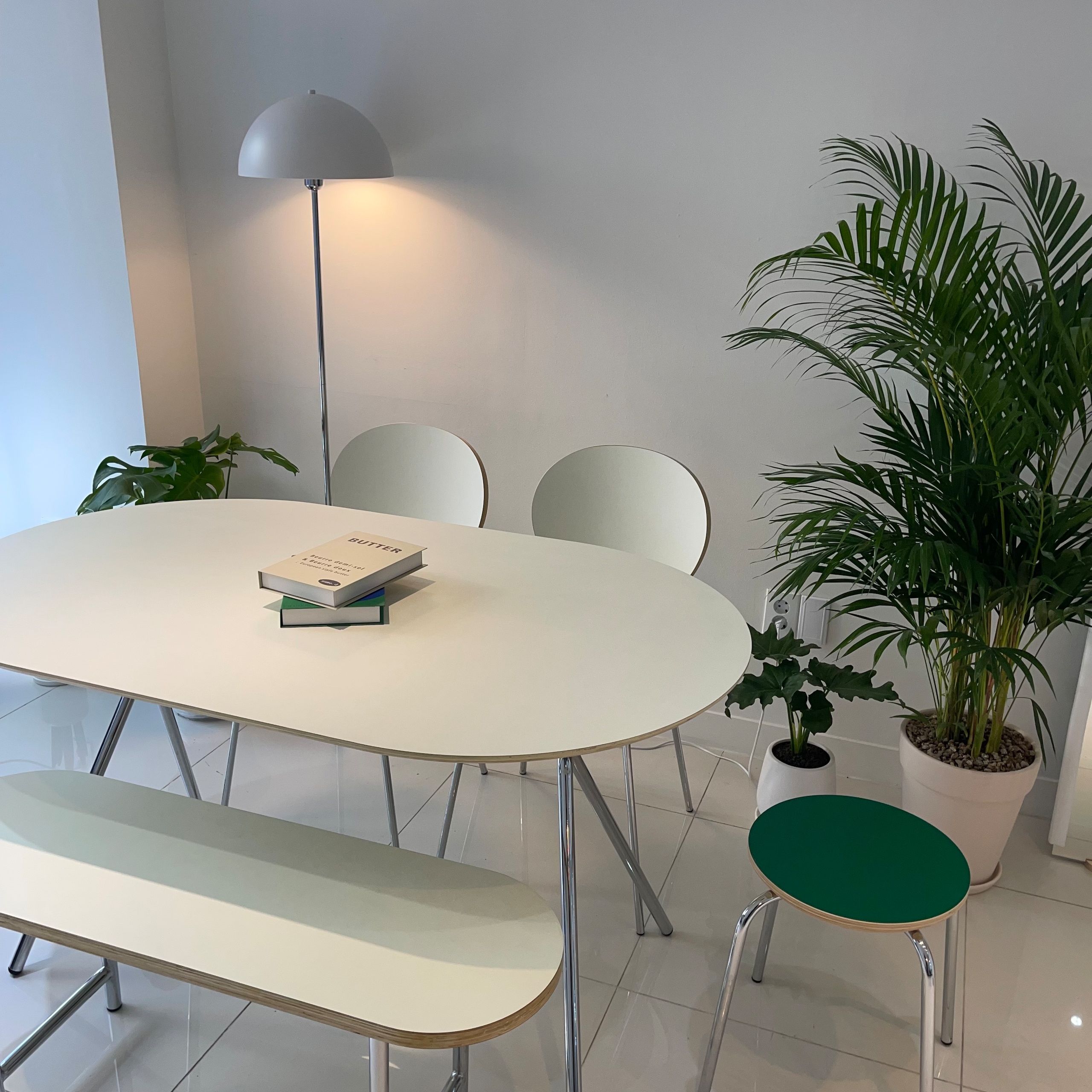 16piece MID-CENTURY ダイニングテーブル 楕円形 140cm［6色