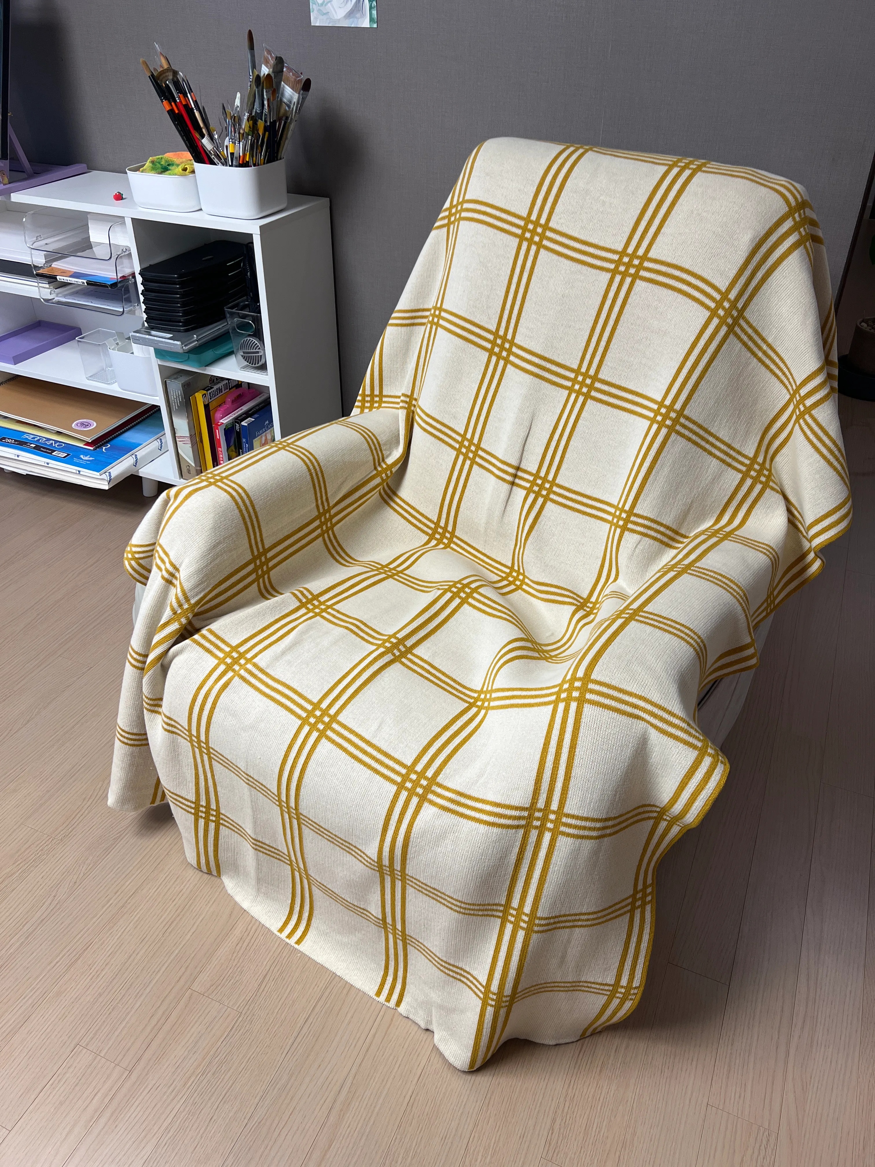 Verde Check Knit Blanket user photo
