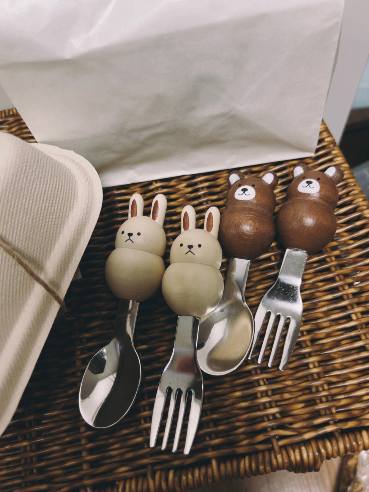 Chubby Animal Wood Handle Spoon & Fork Set (4-Piece) user photo