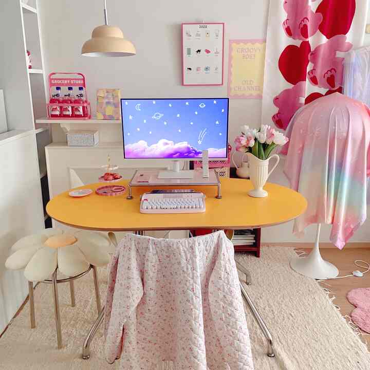 モジュール モニター台 組み立て不要［7色］を使ったコーディネート 2