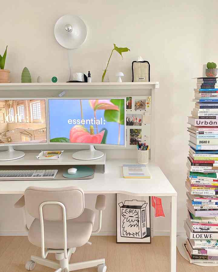 変わった書斎を見るとムヒョン..🙃
家具を一つ変えてオブジェたち
もう少し置いたと確かにもっと綺麗な感じ！

かわいい小物で飾る
そこに似合うティッシュケースも
購入しました。あなたはかわいいです♥️