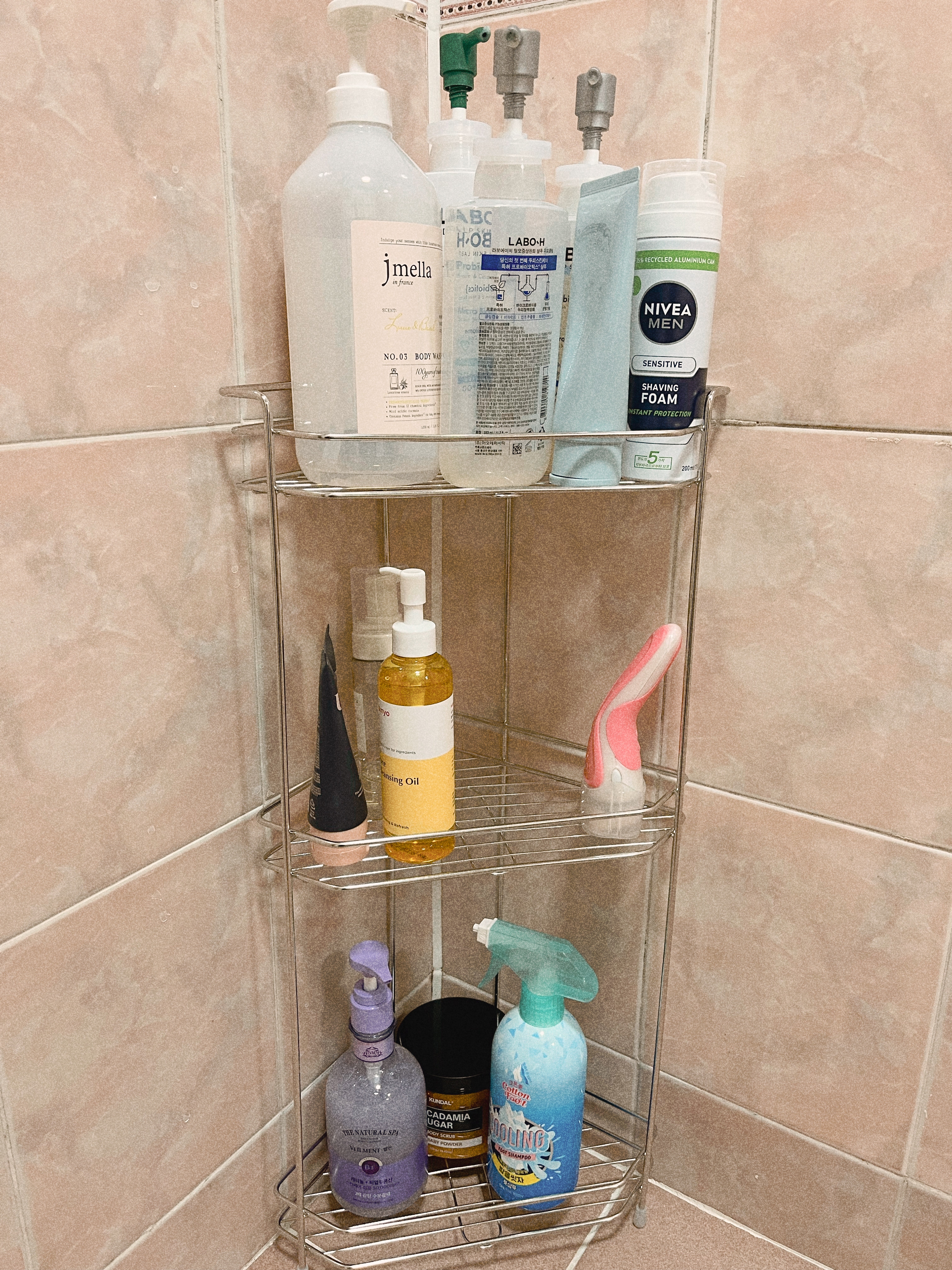 3-Tier Stainless Steel Bathroom Corner Shelf user photo
