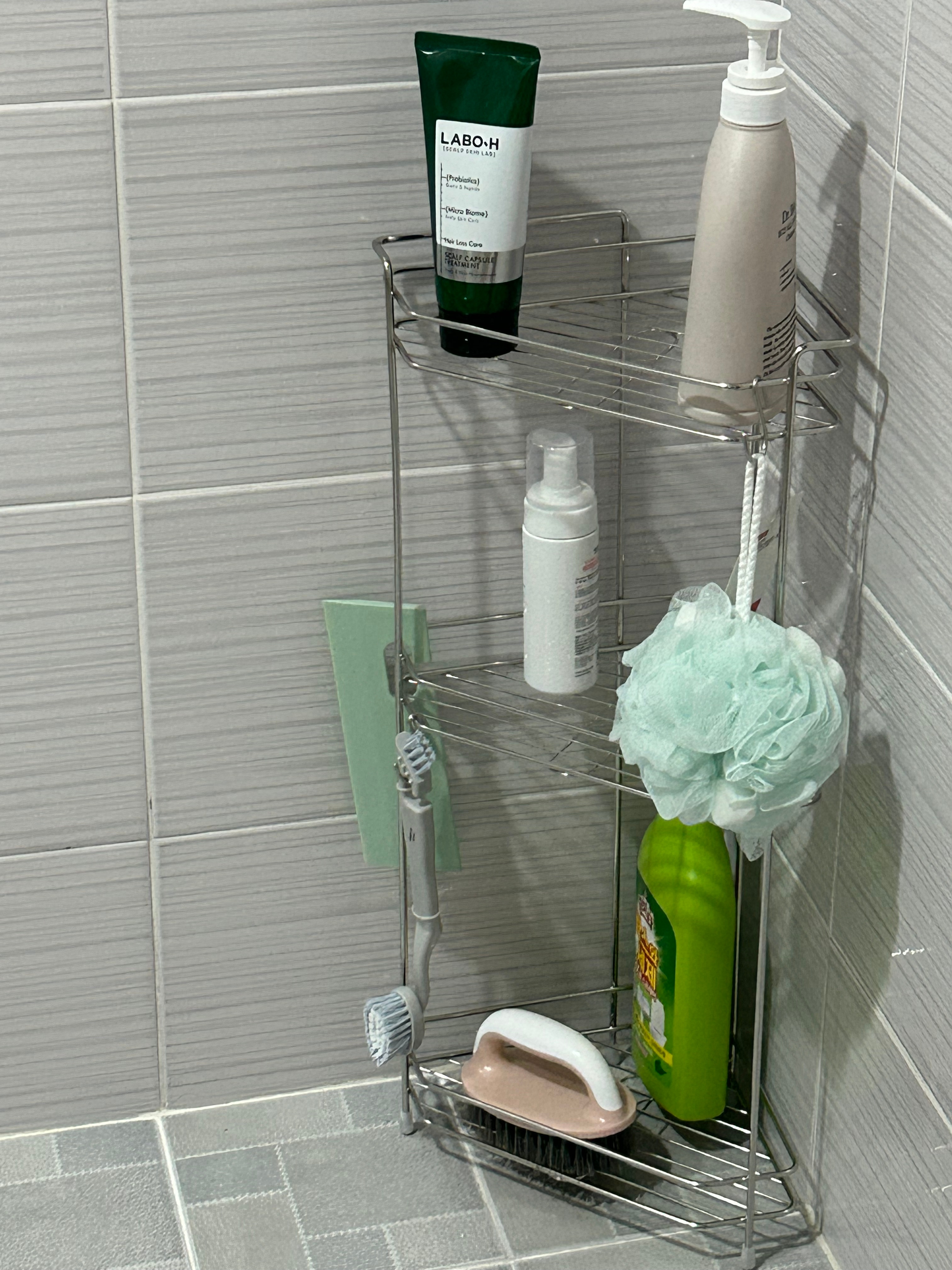 3-Tier Stainless Steel Bathroom Corner Shelf user photo