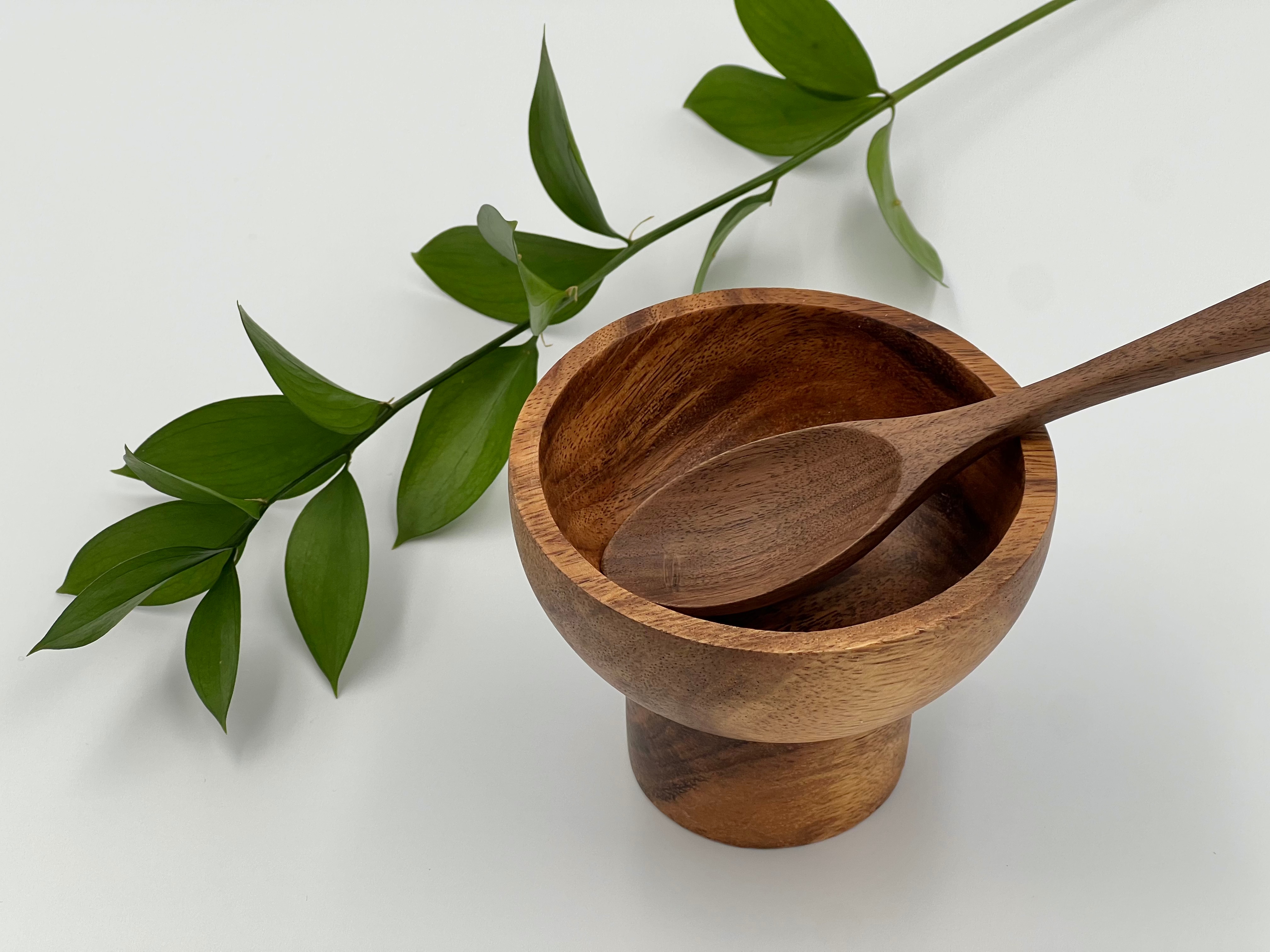 Acacia Wood Pedestal Bowl user photo