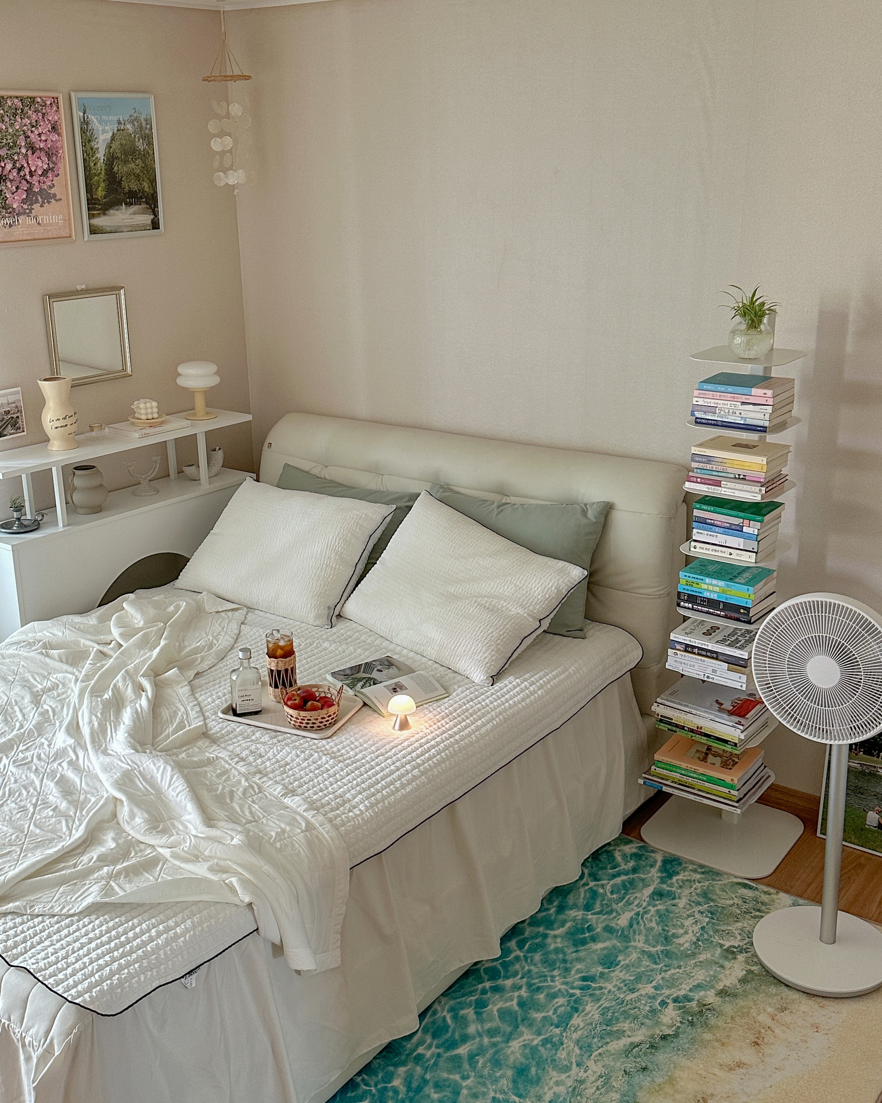 Soft Linen Touch Quilted Bed Skirt with Lace user photo