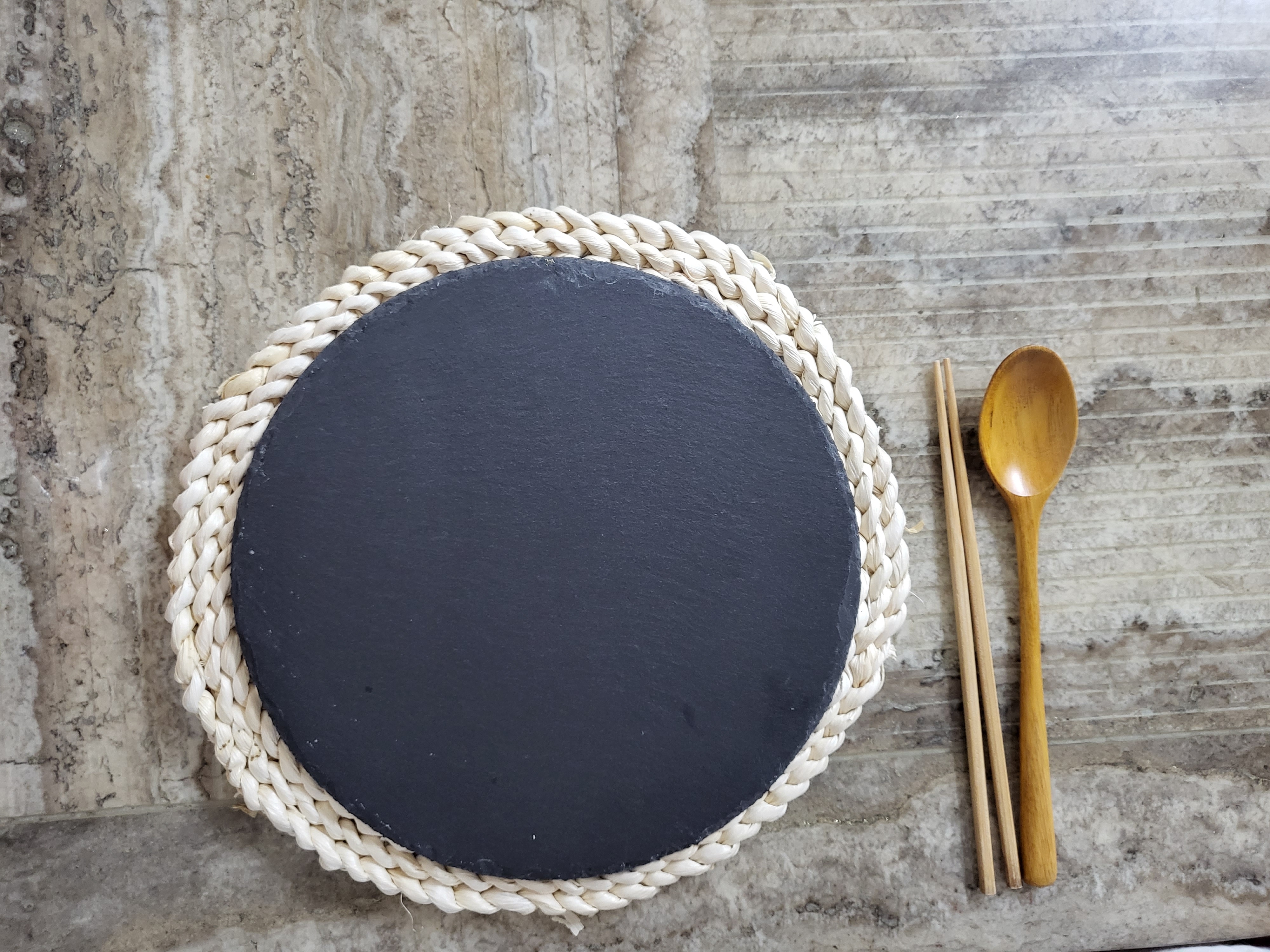 Belle Natural Slate Serving Plate - 10