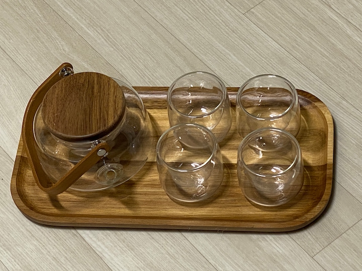 Durable Glass Teapot & Cup Set with Wooden Tray (4-Person Set) user photo