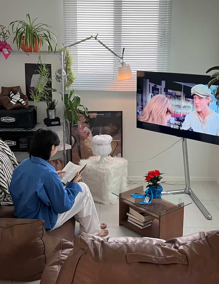 TOM ビーズクッション 2人掛けソファ［3色］を使ったコーディネート 1