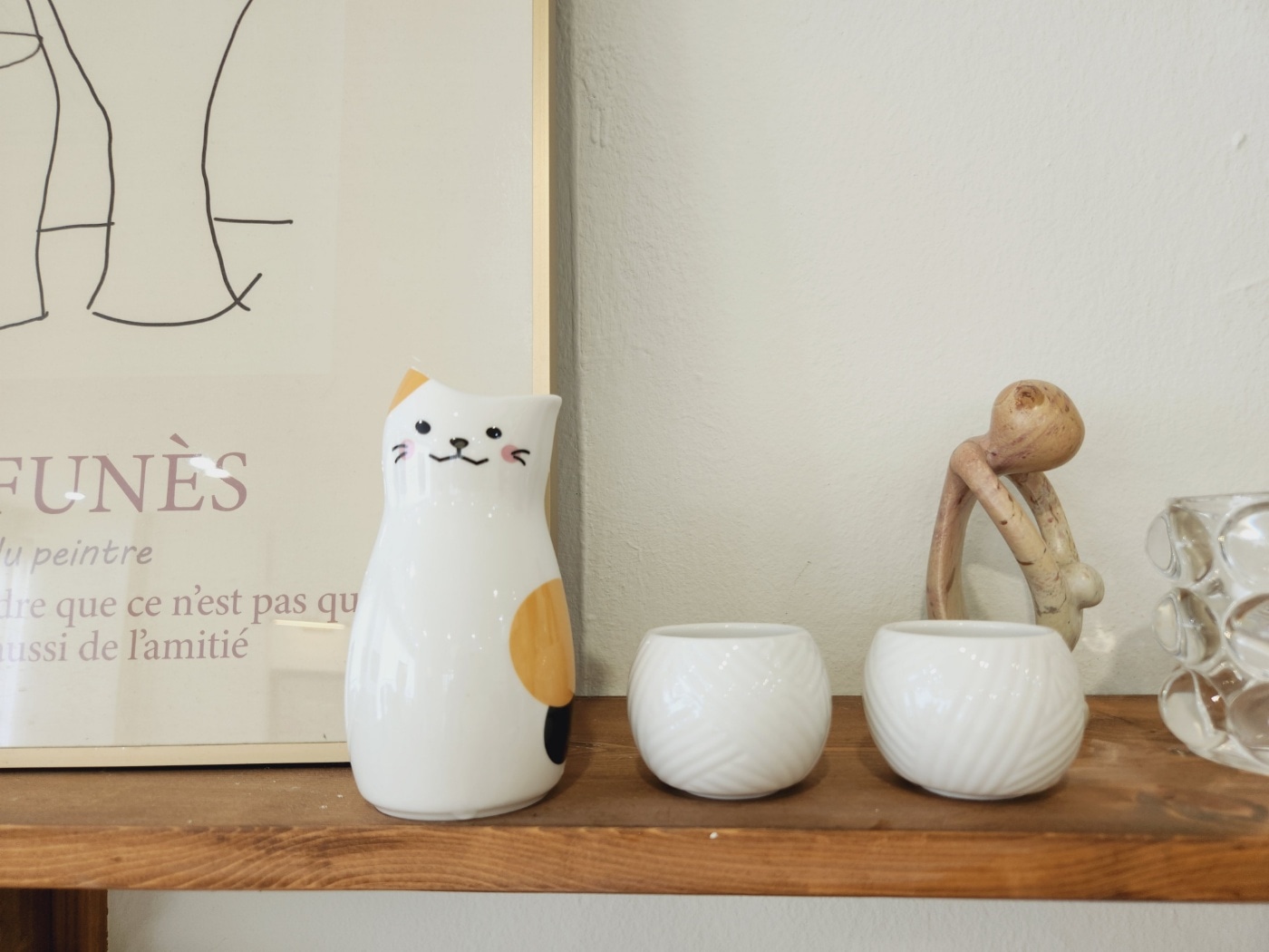 Cat Café Sake & Soju Carafe and Cup Set for 2 (3-Piece) user photo