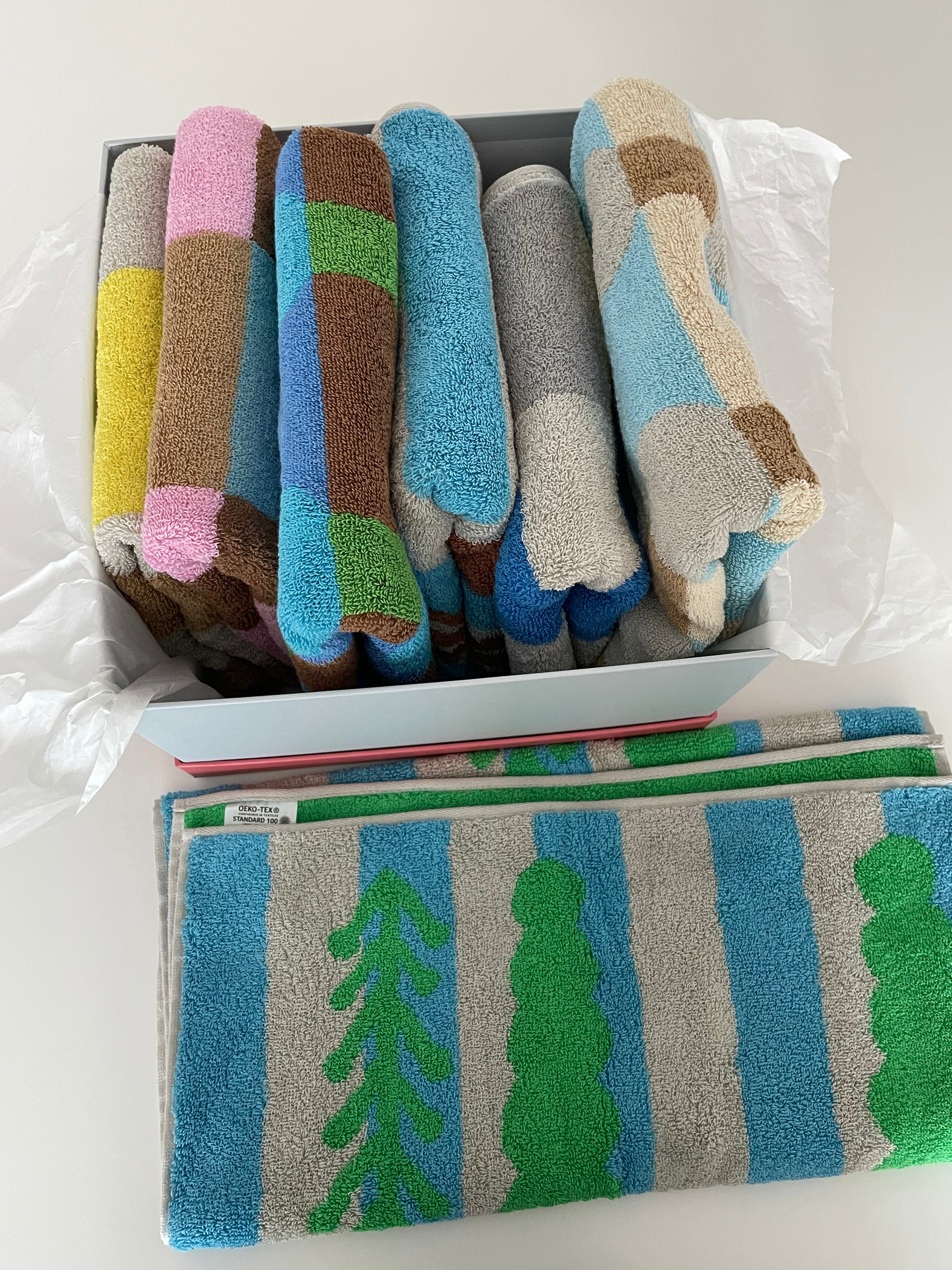 Warm Colorblock Check Hand Towel user photo