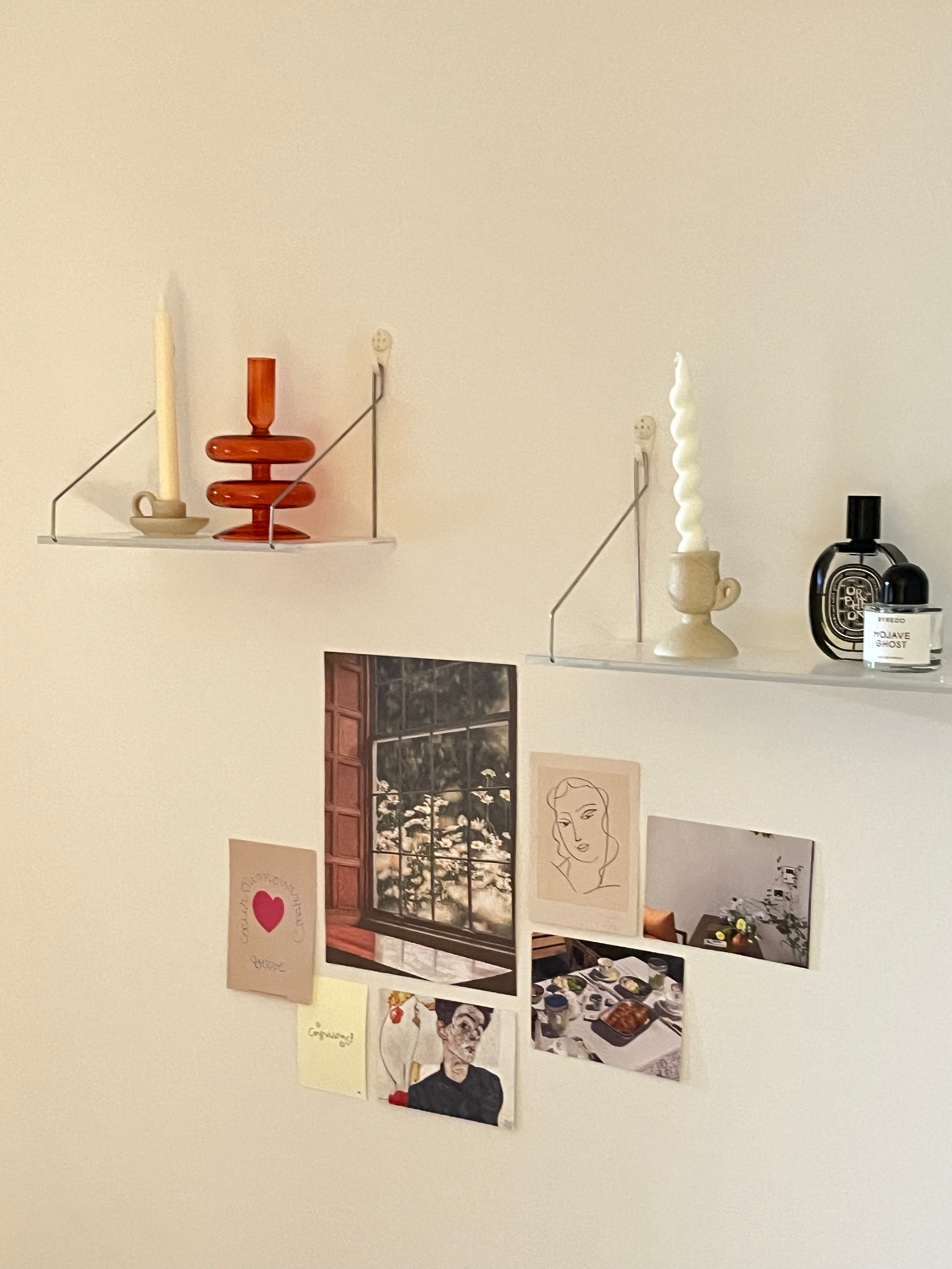 No-Drill Clear Acrylic Wall Shelf user photo