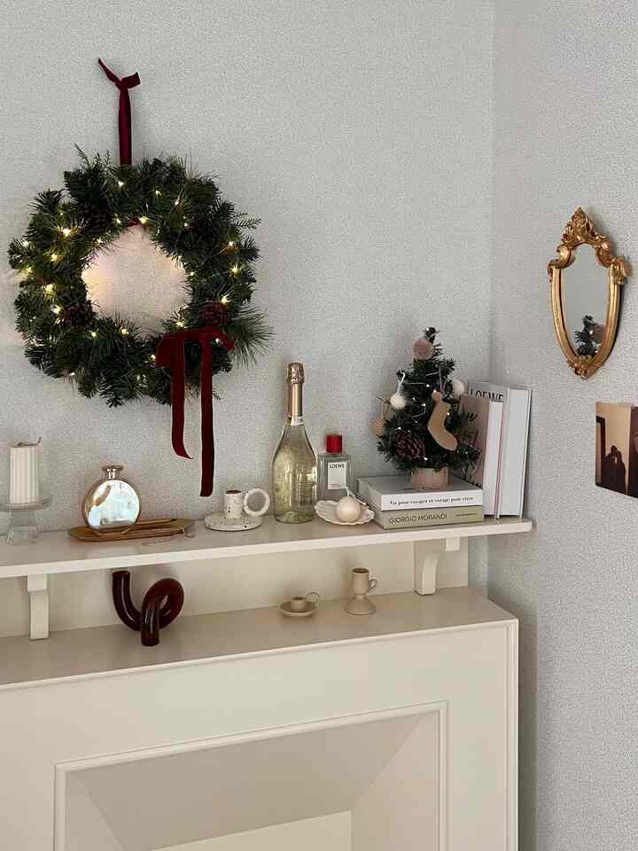 パールミニキャンドル+貝殻トレイ オブジェキャンドルを使ったコーディネート 2