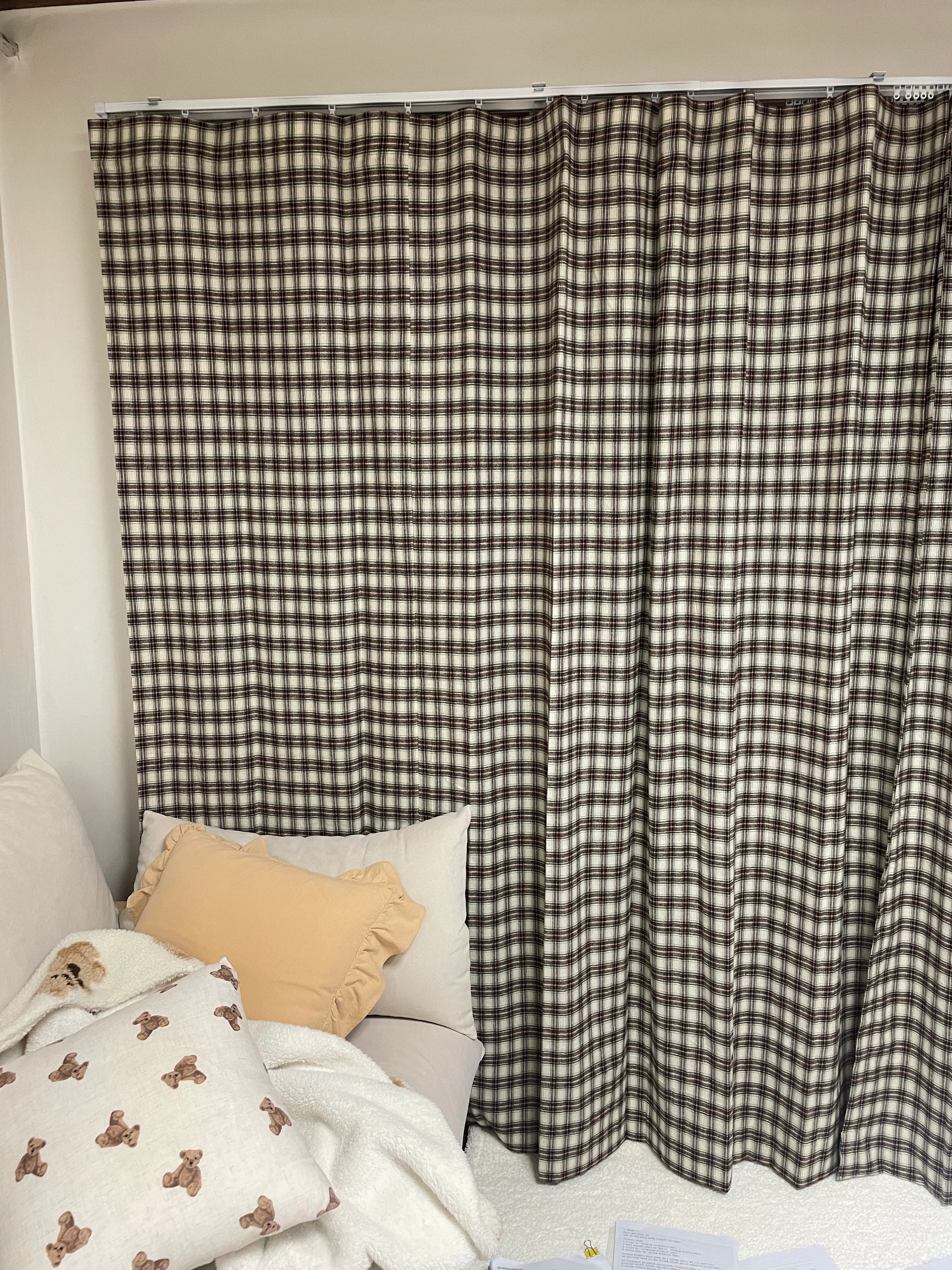 Cozy Brown Plaid Curtain user photo