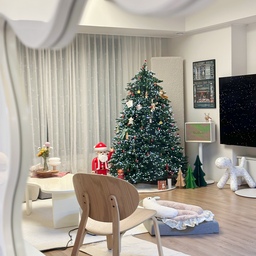 거울로 바라보는 우리 집 거실 모습 ◡̎ 
거울 속의 트리🎄 마치 동화같지 않나요 🫢
오너먼트는 우리 집 댕댕이 장난감🧸 대롱대롱
#나도있다크리스마스템 #크리스마스트리 #xmas 

