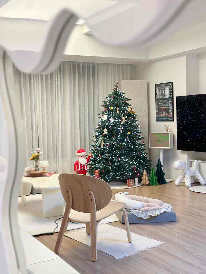 鏡で眺める私たちの家のリビングルームの姿◡̎  #xmas 

