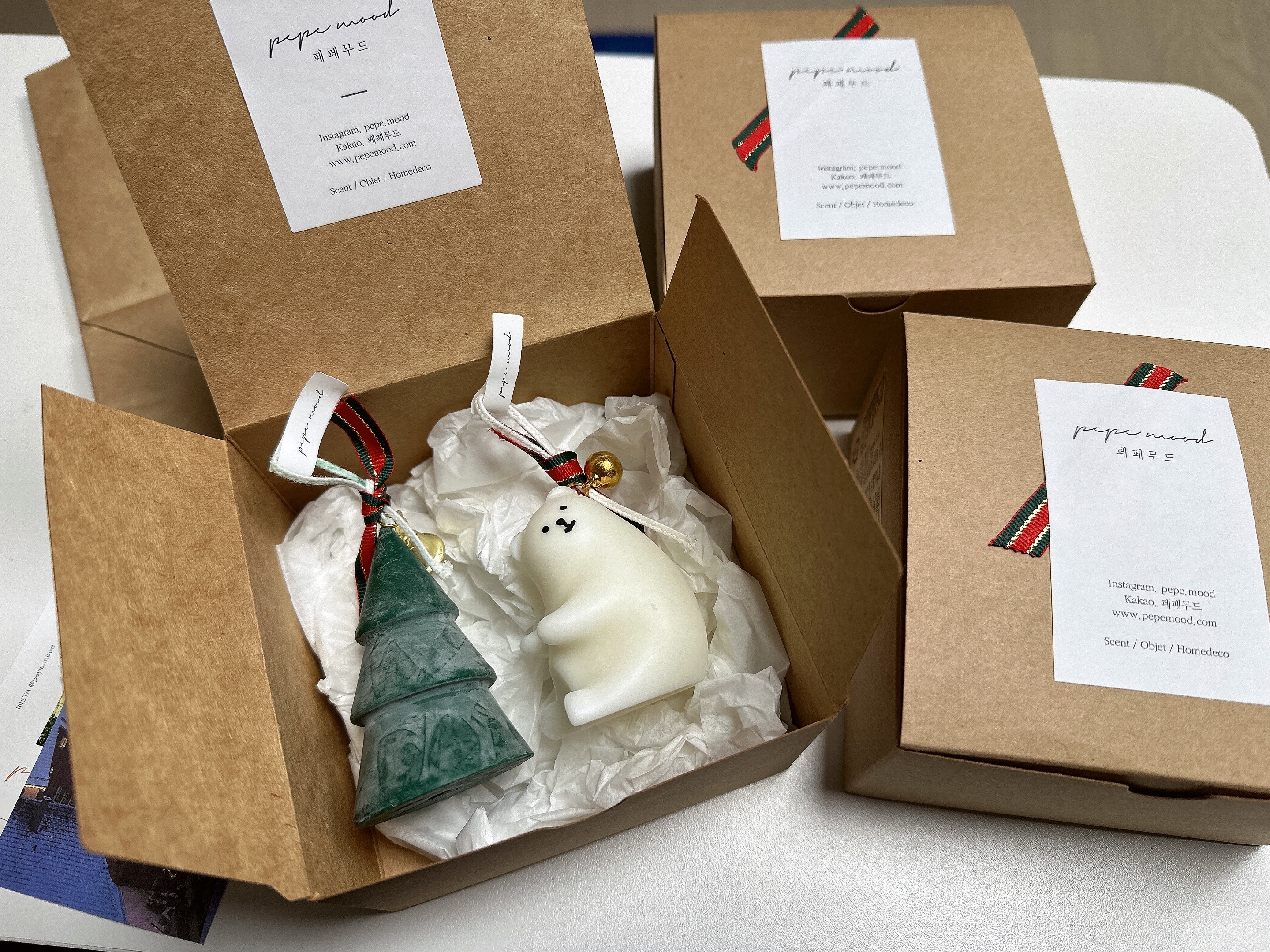 Christmas Bear & Tree Candle Set user photo
