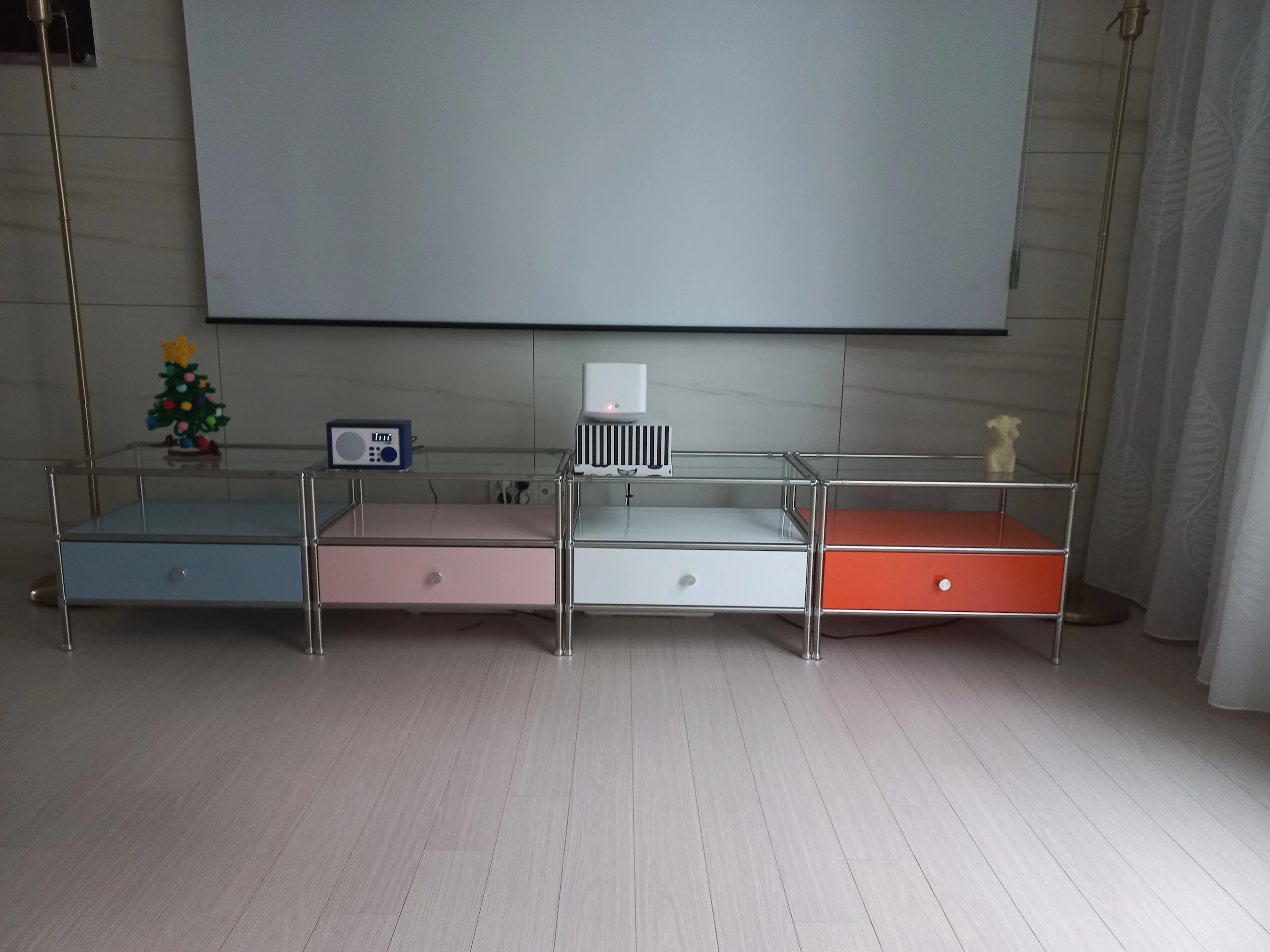 The Frigg 2段1列 モジュール テレビ台 520 引出し型 組み立て不要［6