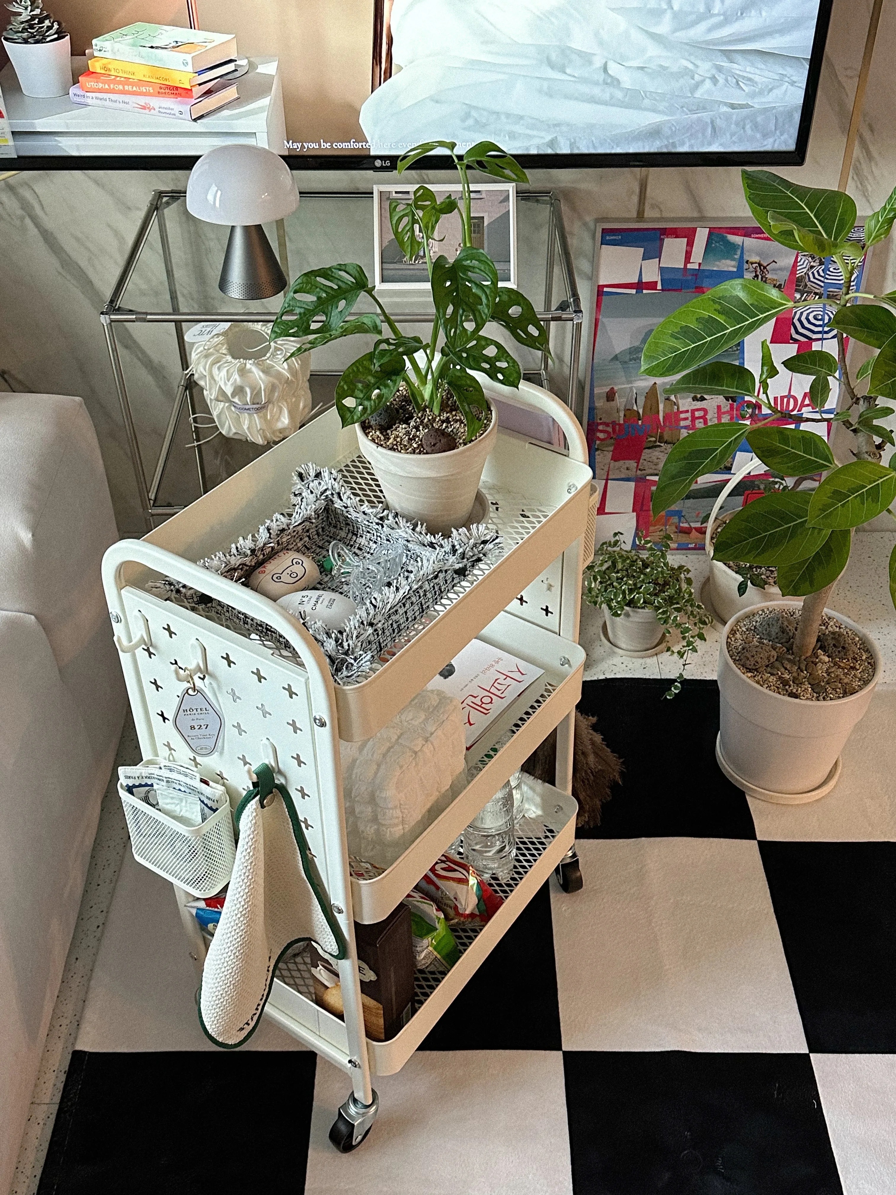 Kinsley Pegboard Utility Trolley Cart user photo