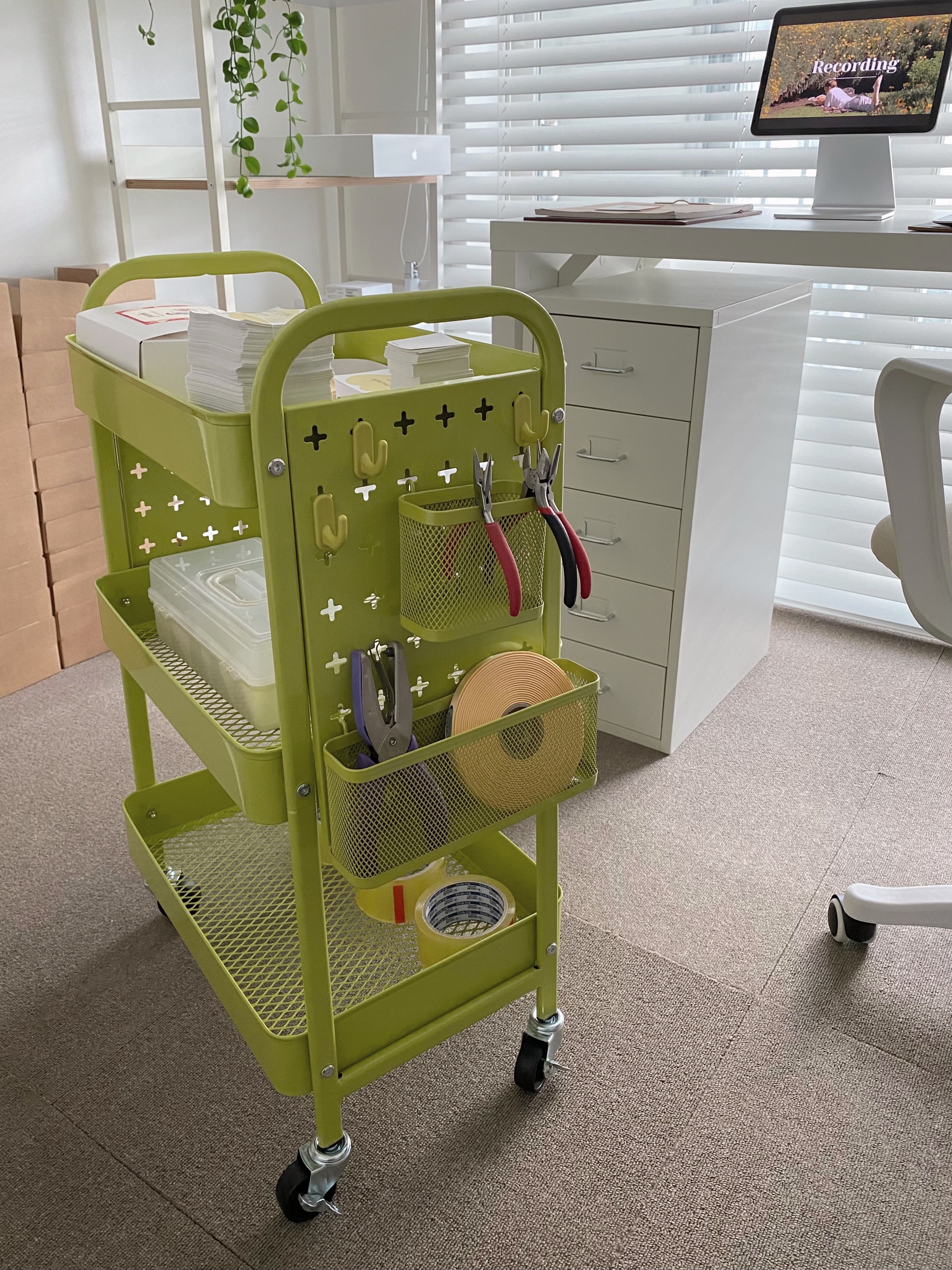 Kinsley Pegboard Utility Trolley Cart user photo