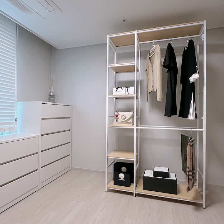 URBAN DRESS ROOM ハンガーラック 800 2段 スラックスハンガータイプを使ったコーディネート 3