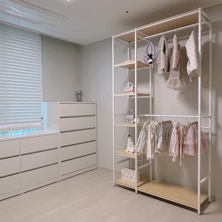 URBAN DRESS ROOM ハンガーラック 800 2段 スラックスハンガータイプを使ったコーディネート 1