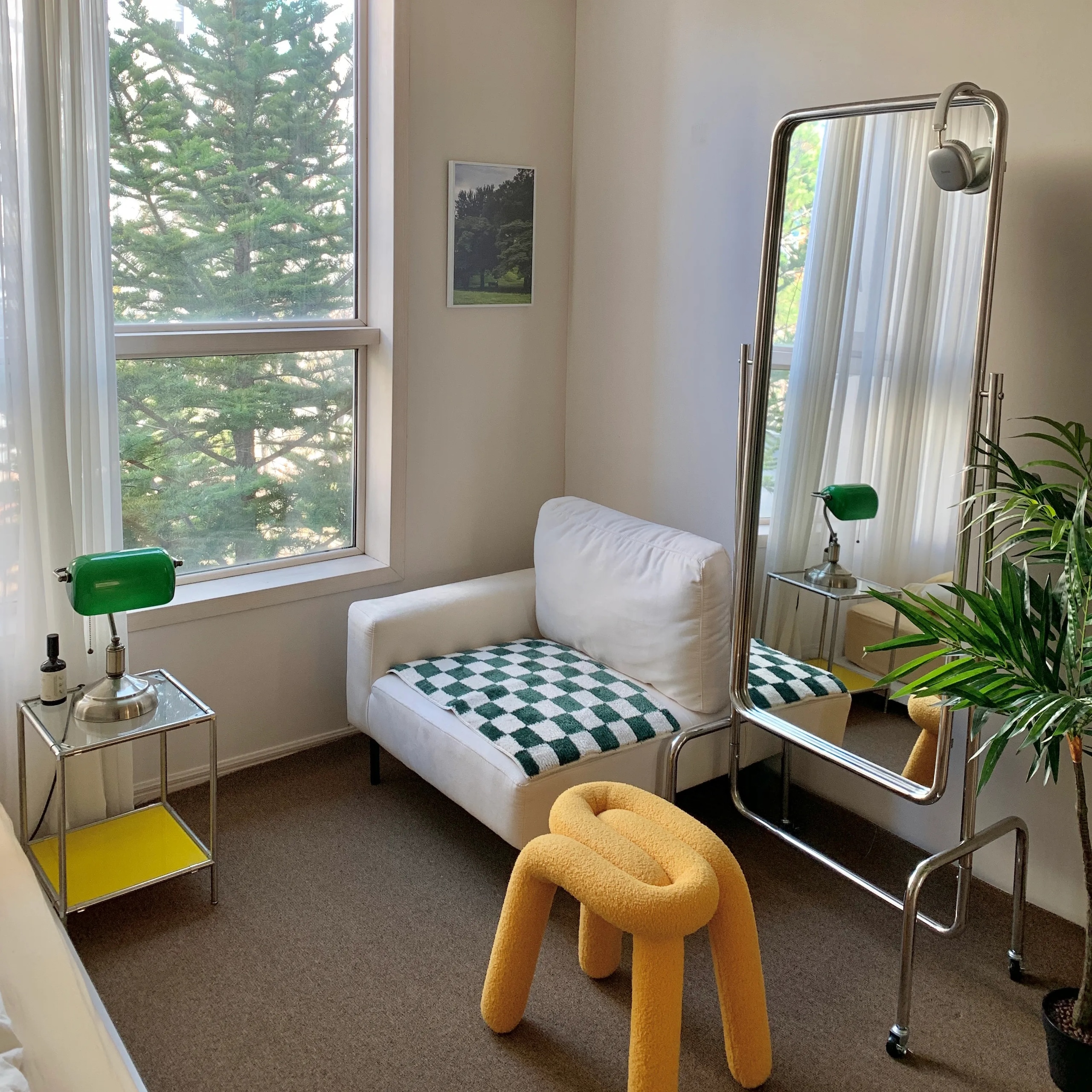 ミッドセンチュリー 全身鏡 シルバー フレーム | 鏡・ミラー | Ohouse