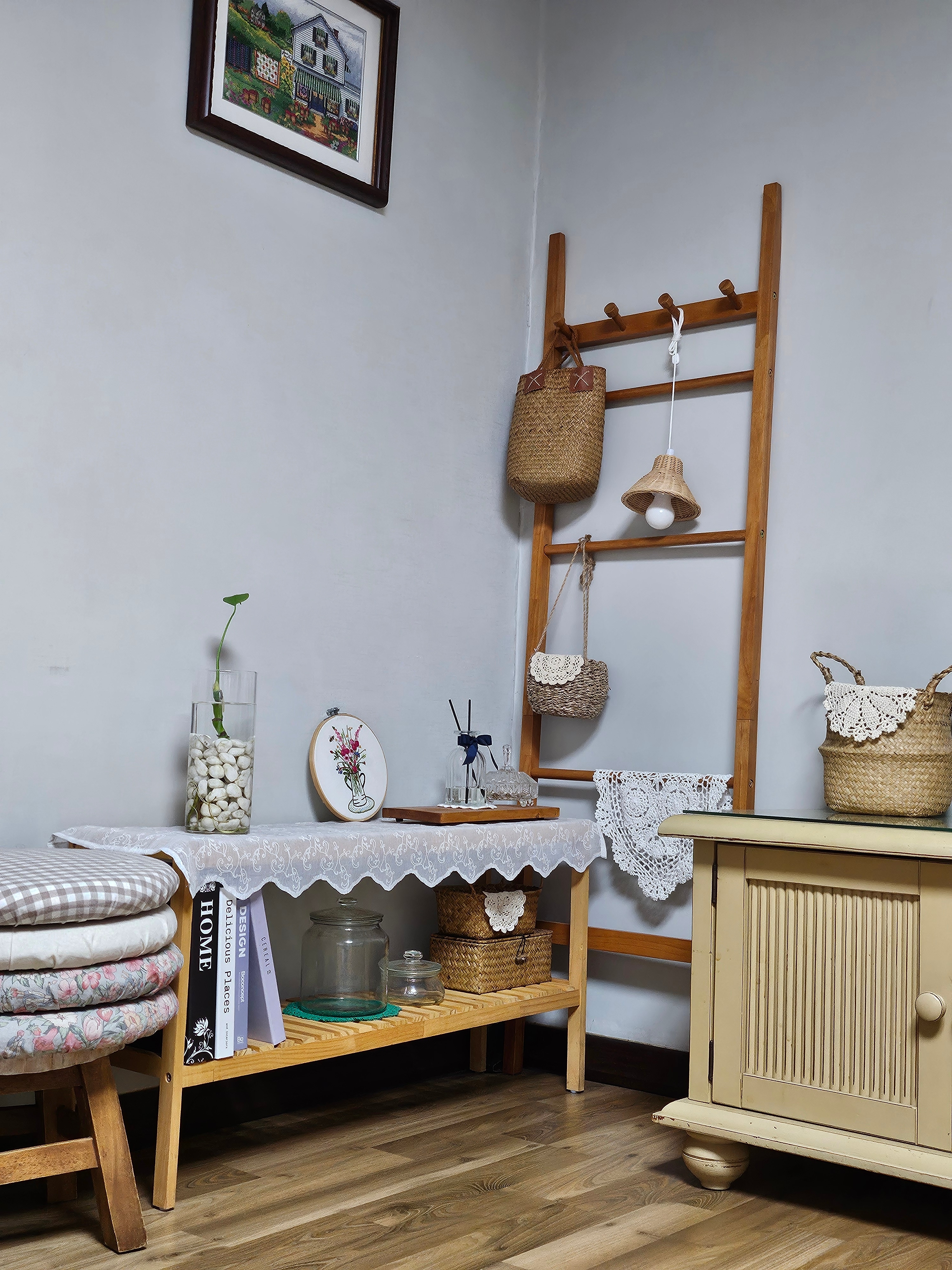 Solid Wood Ladder Clothes Rack Stand user photo