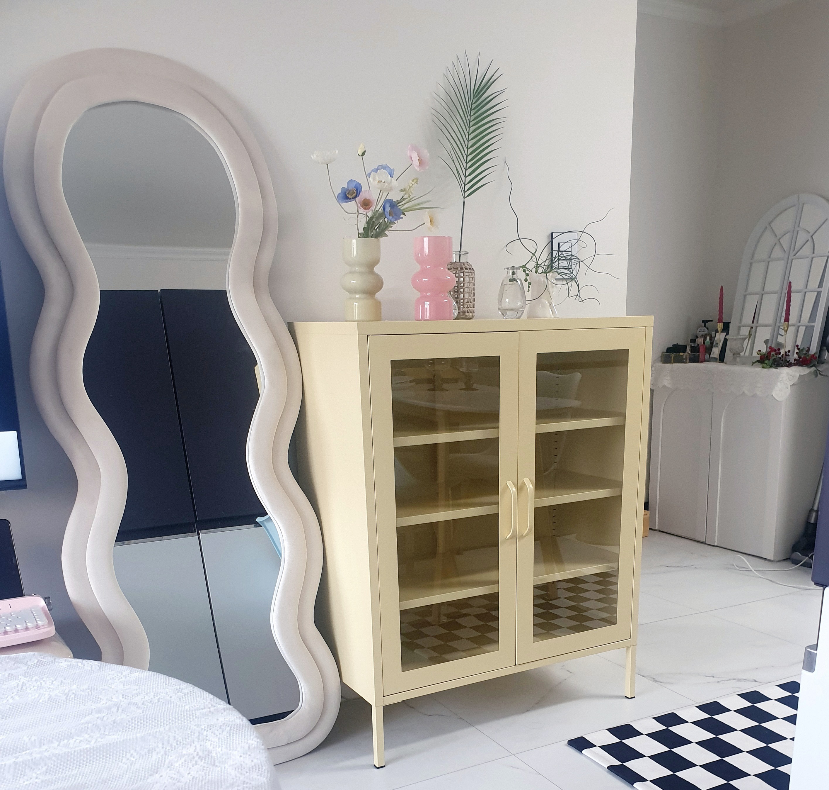 キャビネット　3段　W800 商品ID:905872 MODERN HOUSE デイリー スチールキャビネット W800（イエロー） | 棚