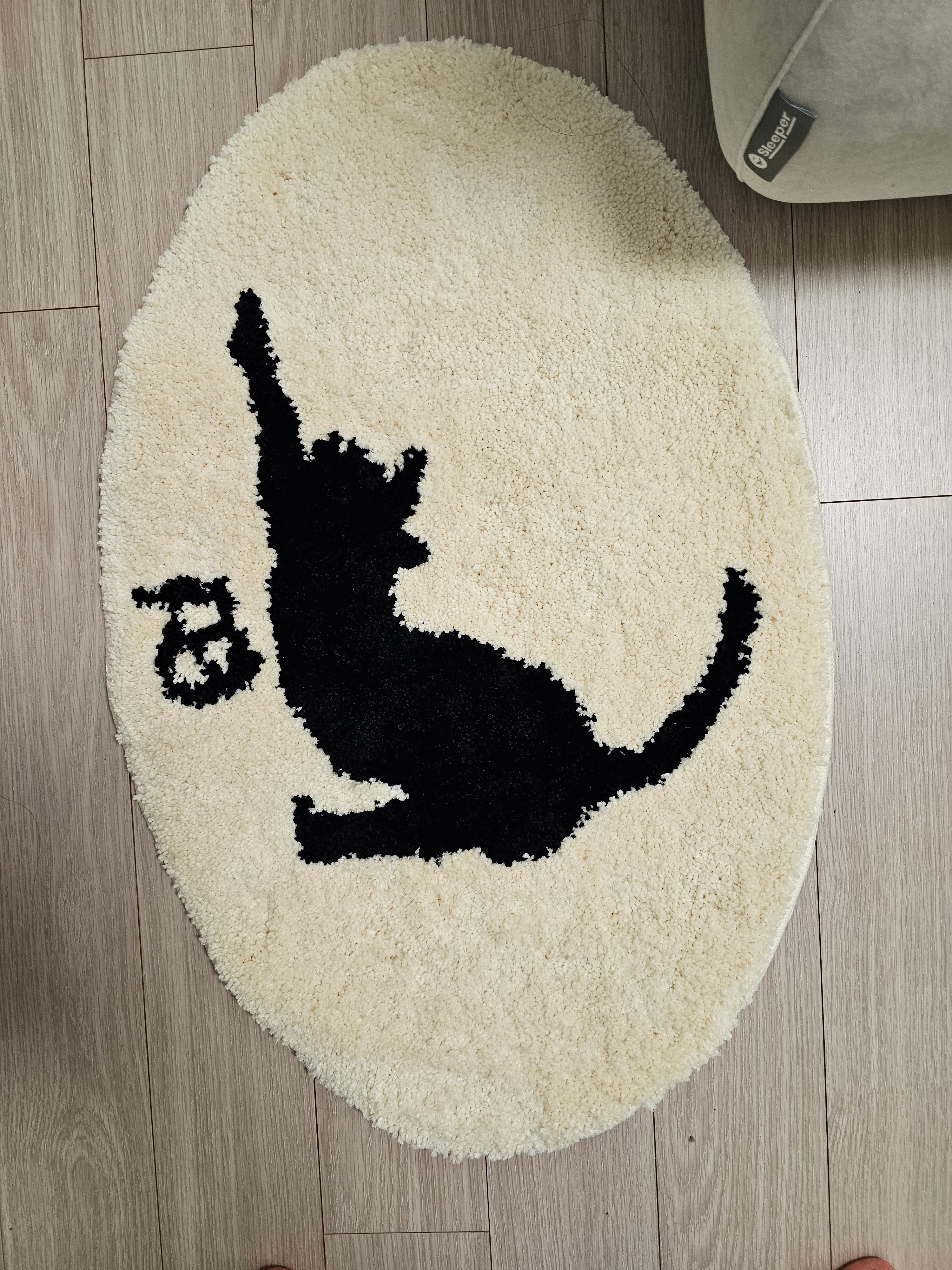 Elegant Cat Silhouette Accent Rug user photo