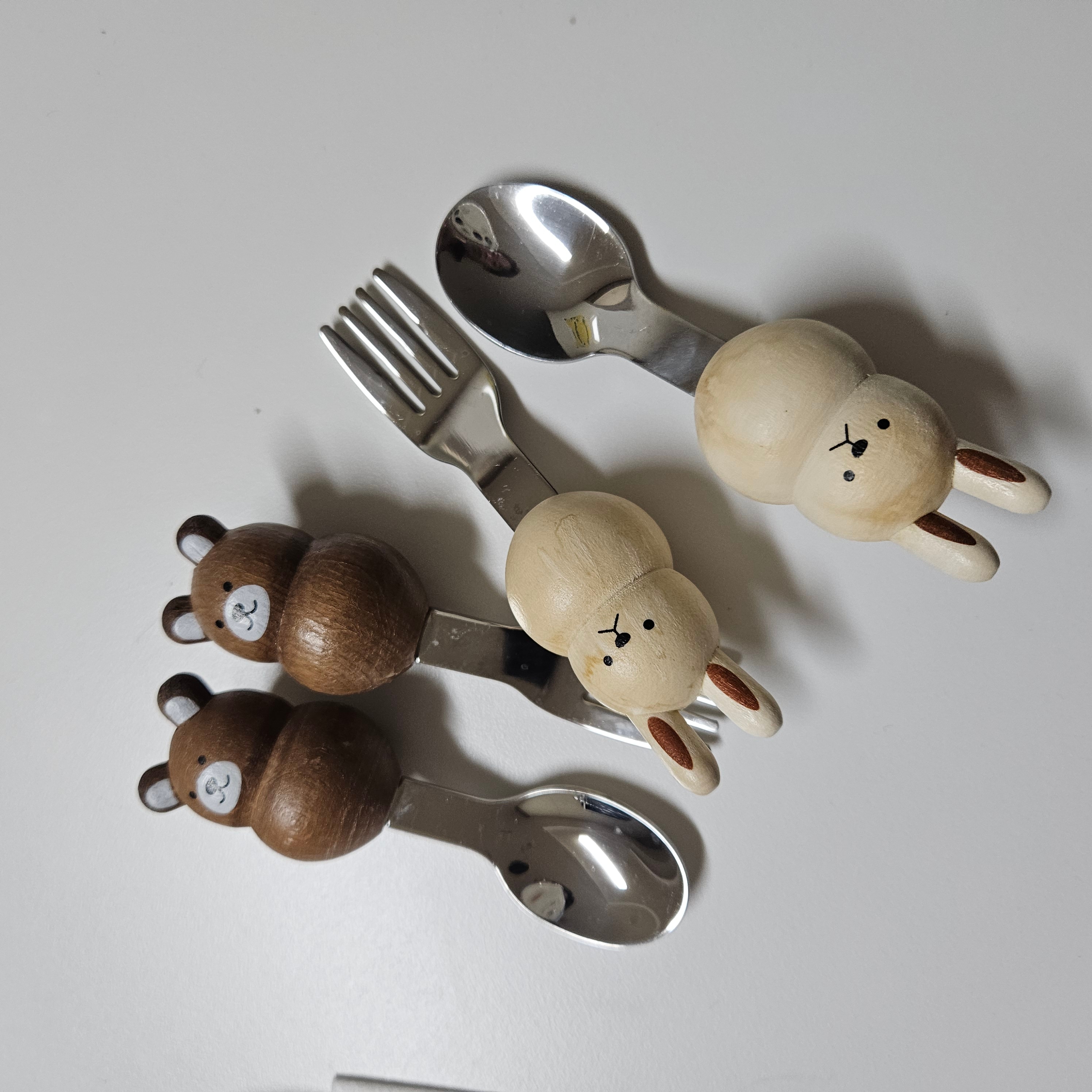 Chubby Animal Wood Handle Spoon & Fork Set (4-Piece) user photo
