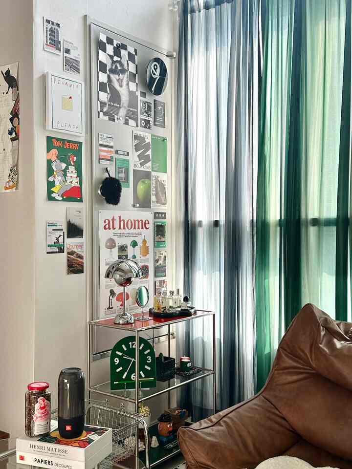 ファブリック 置き掛け兼用時計［4色］を使ったコーディネート 1