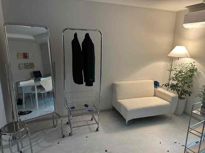 ハンガーラック キャスター＆バスケット付きを使ったコーディネート 2