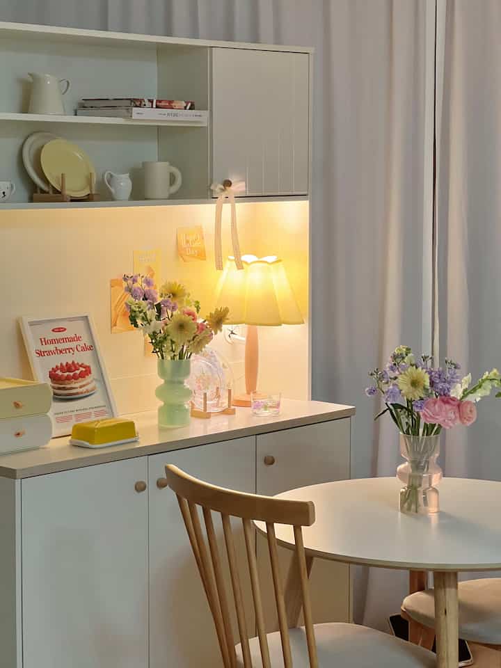 ソノ ホワイト ダイニングテーブル 2size (60cm/80cm)を使ったコーディネート 1