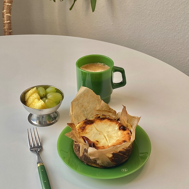 Penguin Milk Glass Dessert Plate (7