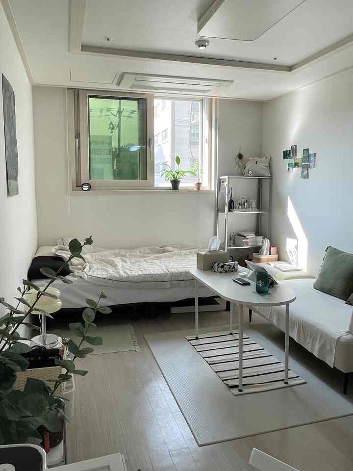 

The room structure seems to have returned to its original state!

I gave you a sofa and a table to match the sofa to stop sitting down

The sofa is wider than I thought, so if it weren't for this structure, the room would look too narrow

Now, it's the final stage.jpg

#One room #오피스텔원룸 #소파 #소파테이블 #원룸가구배치 #원룸꾸미기 #원룸인테리어 #식물