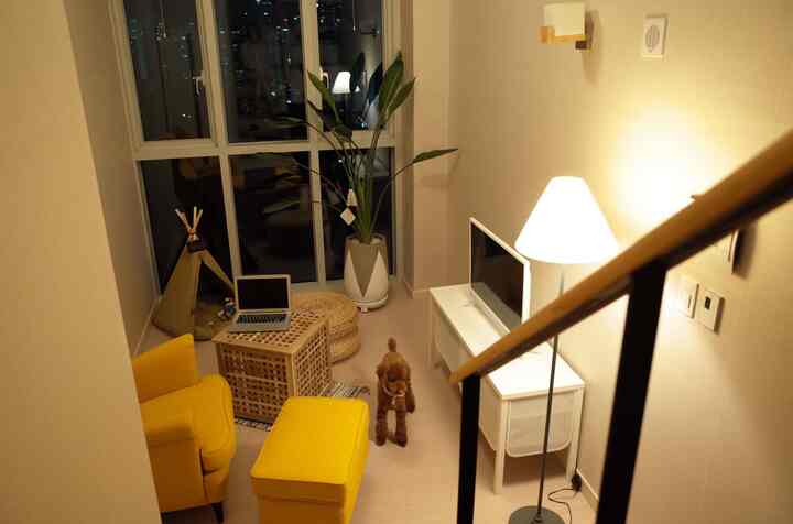 CHAPUL テレビ台 ラウンド型［4色］を使ったコーディネート 1