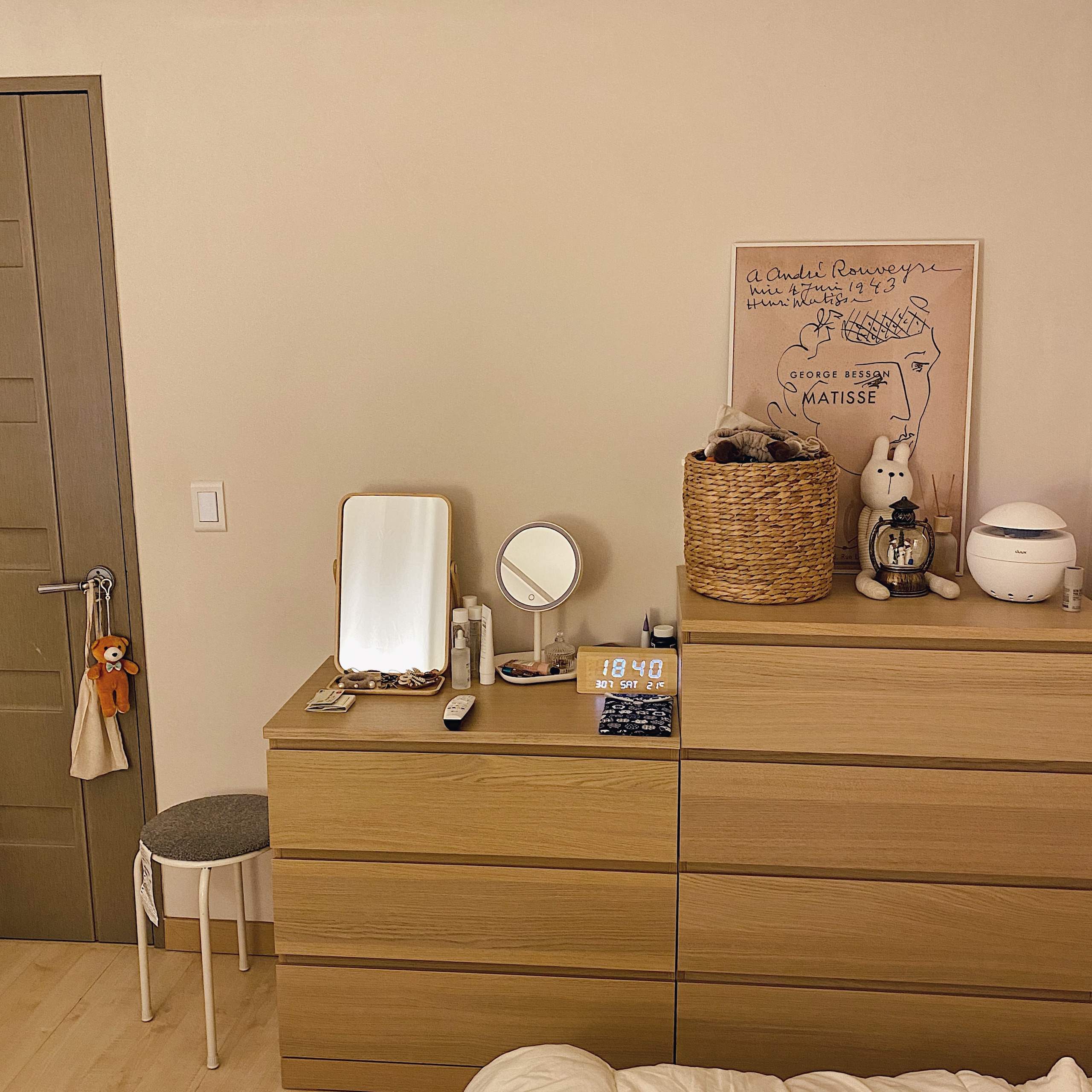 malm white oak dresser I'm Amazed by How Good This $30 IKEA Hack Looks (It Only Took 45 Minutes!) you can easily connect your imagination to your space Products