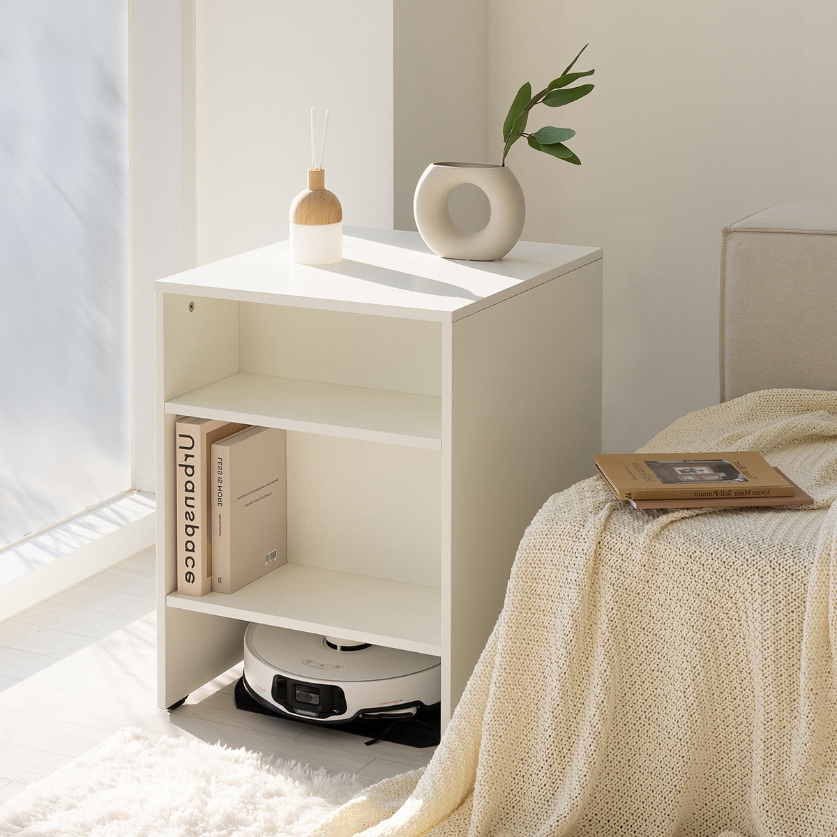 수납장 > DIY 로봇청소기 수납장 2단 로봇청소기장 로보락 다용도 선반 IH24156 | 오늘의집 쇼핑