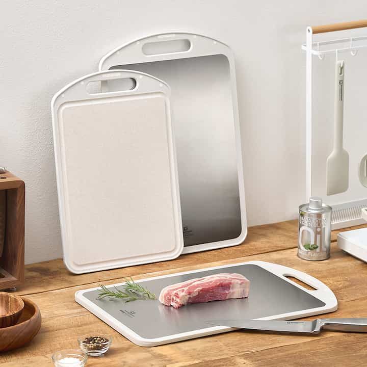 304ステンレス STEEL LINER 両面まな板［2サイズ］