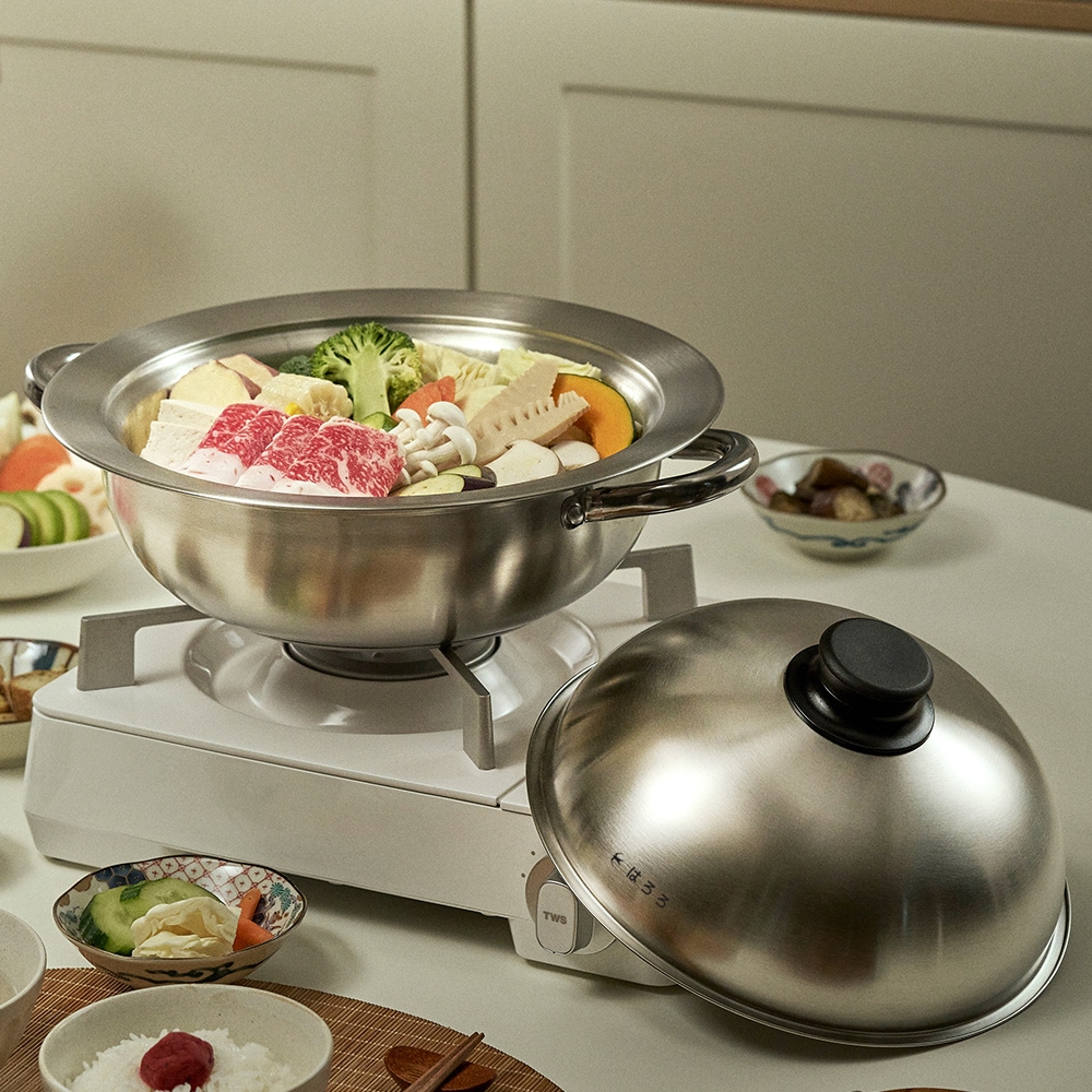 하로로 스텐 무시 찜기 세트 (찜기+뚜껑)