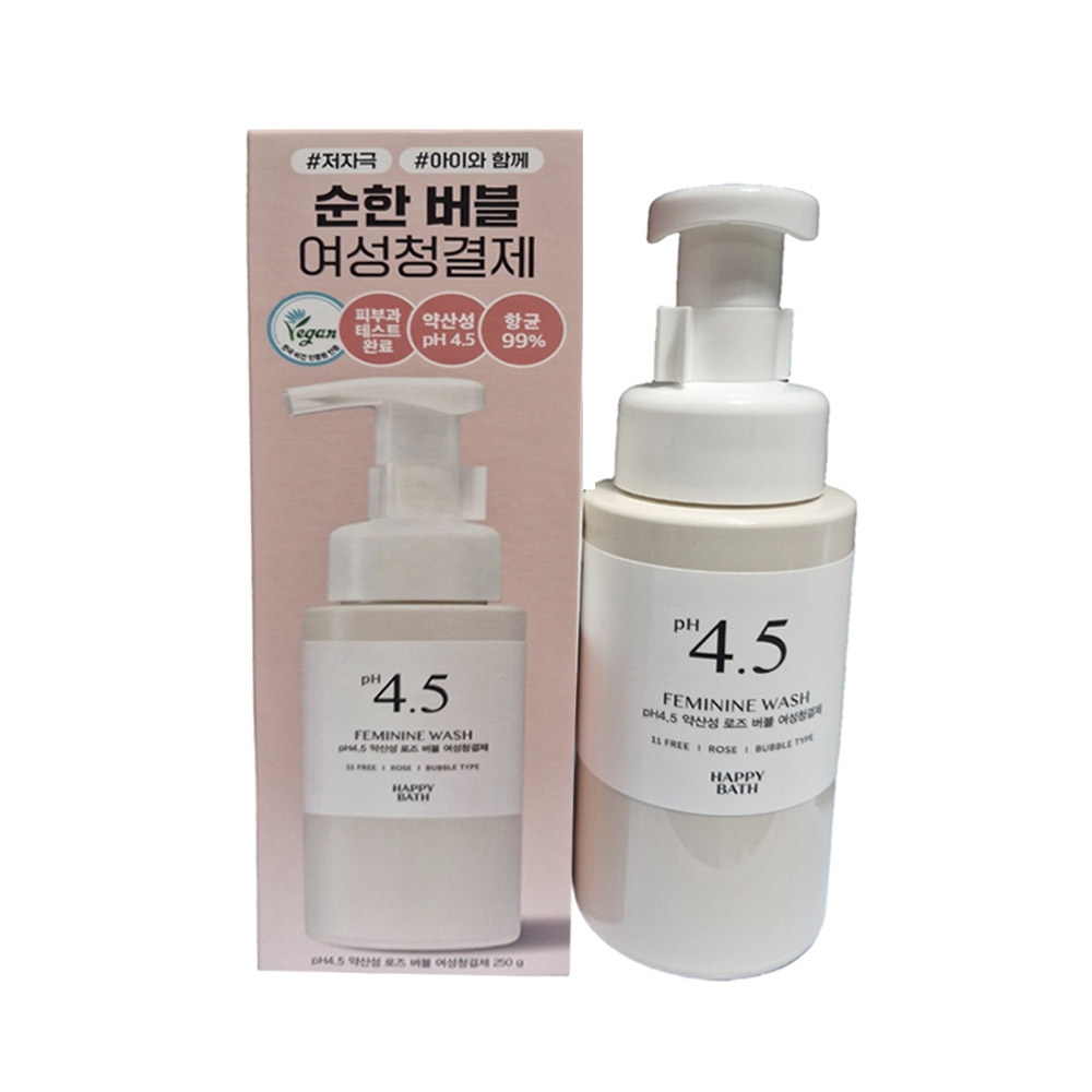 해피바스 여성청결제 pH4.5 약산성 로즈 버블 250mlx2개 Y존 저자극 데일리 여성세 가격 비교 아모레퍼시픽 해피바스 여성청결제 pH4.5 약산성 로즈 버블 250mlx2개 Y존 저자극 데일리 여성세