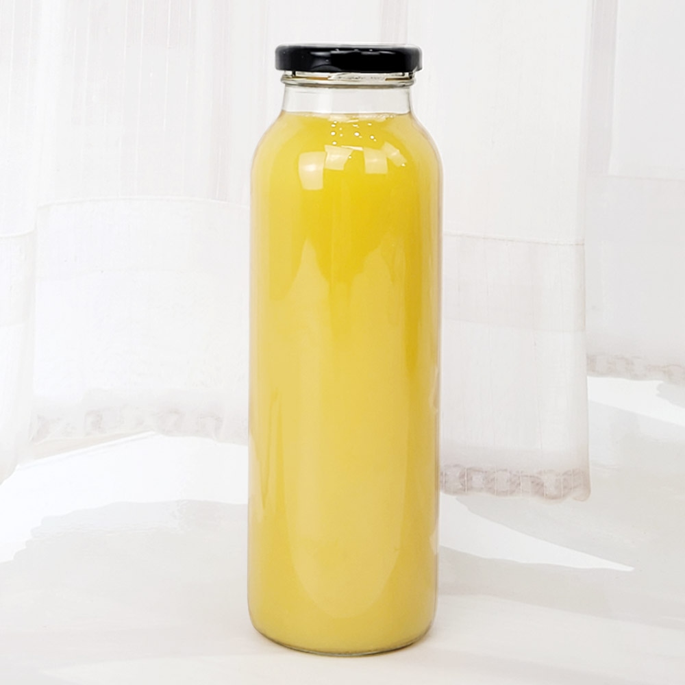 MIR 유리병 일자 주스병 500ml 카페 쥬스 밀크티 더치 통