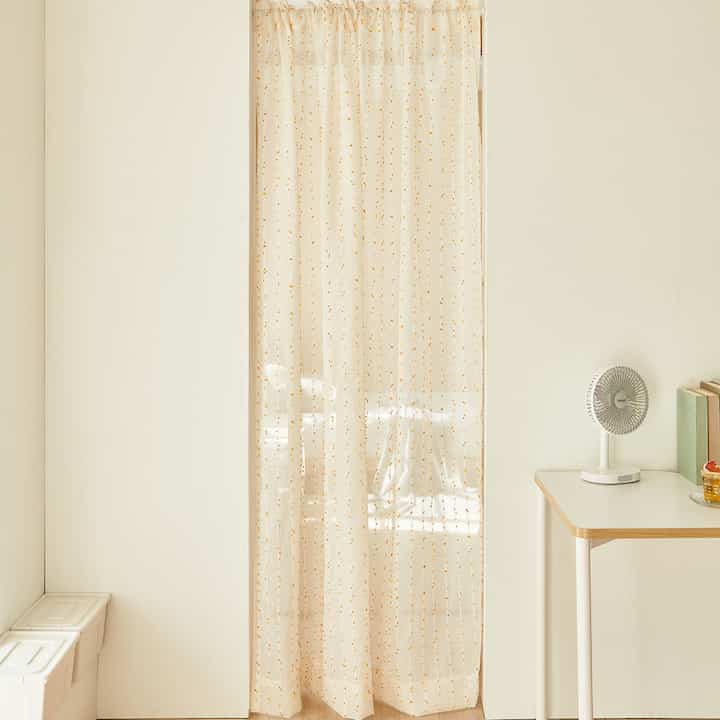 Snow pong リネンカーテン［4色・2サイズ］