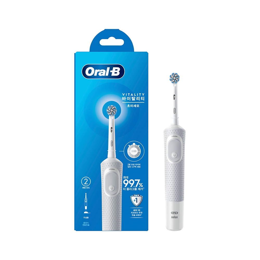 Oral-B 전동칫솔 D100 바이탈리티 초미세모 화이트 가격 비교 오랄비 Oral-B 전동칫솔 D100 바이탈리티 초미세모 화이트