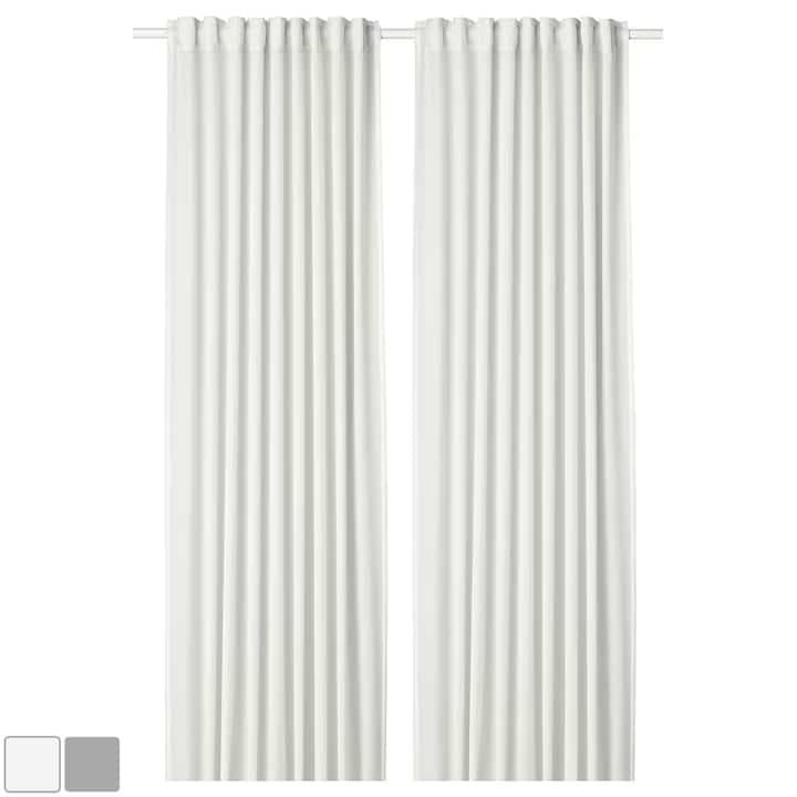 HILJA ヒリア 遮像・採光カーテン 1組［2色・3サイズ］